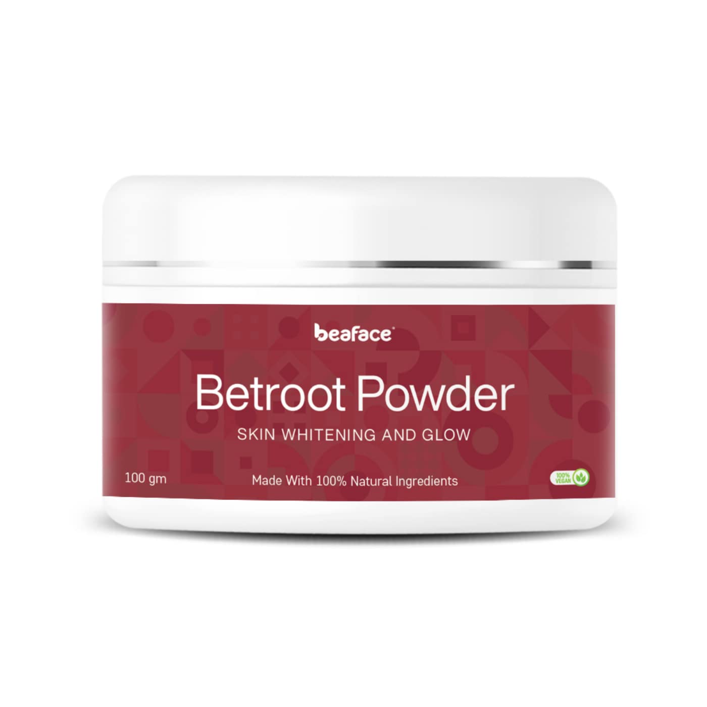 Beaface Organic Beetroot Powder for Skin Brightening & Glowing - 100g (Pack of 1) | Natural Skin Care Supplement for Smooth Complexion & Anti-Aging | Perfect for Smoothies, Face Masks & Healthy Drinks