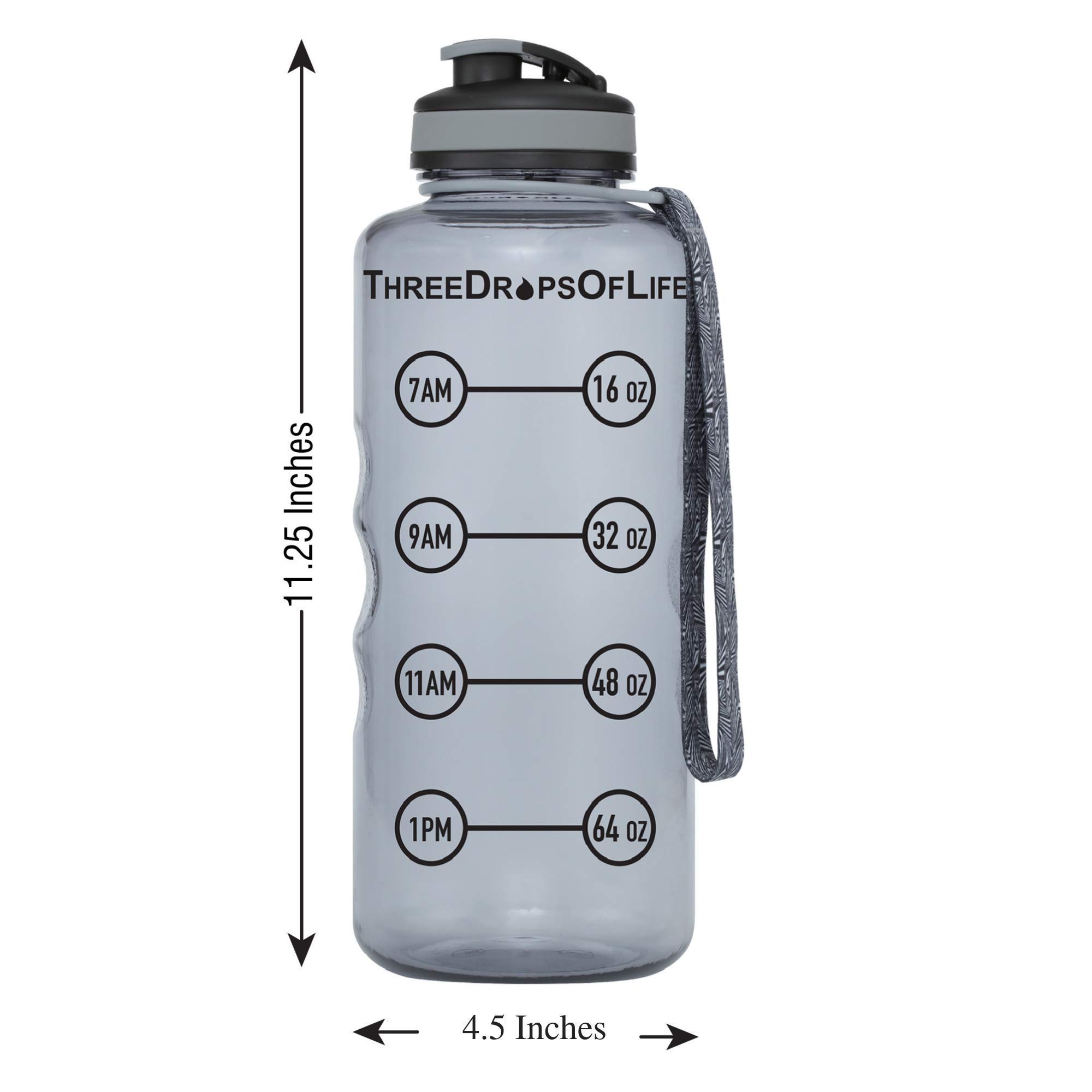 32oz & 64oz BPA-Free Tritan Water Bottles with Hydration Tracker - Clear Reusable Sports Bottle for Gym, Hiking & Outdoor Activities