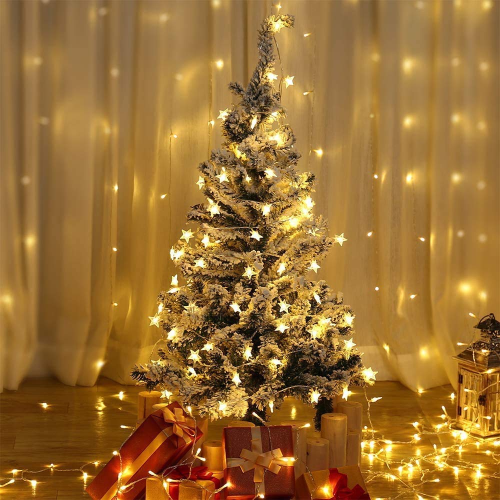 10 LED Star String Lights - 3.5m for Home & Christmas Decor