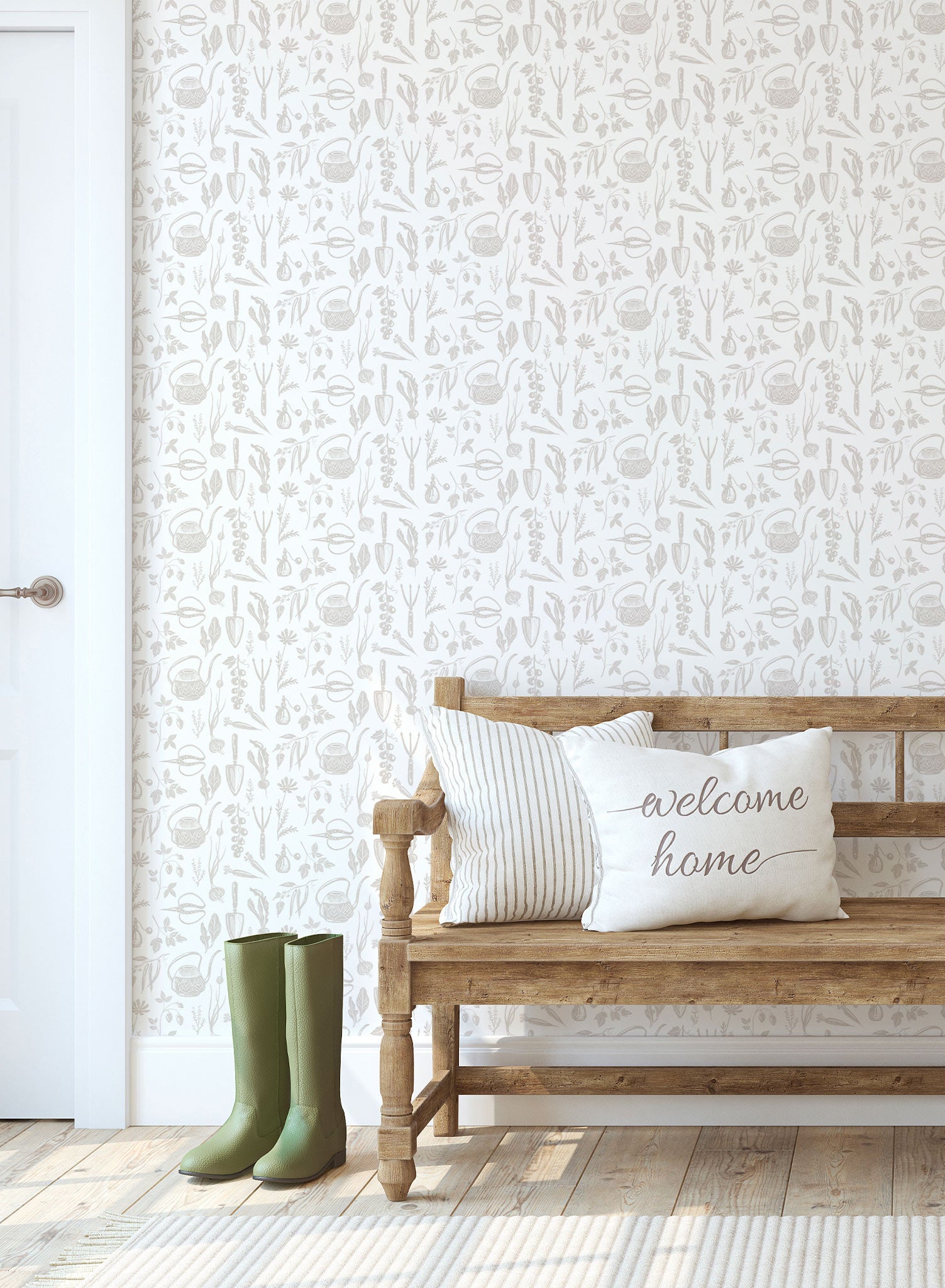 Season’s Bounty Wallpaper - Premium Peel and Stick Removable Wallpaper for Home Decor, Living Room, Bedroom, Nursery - Easy DIY Installation, Waterproof & Eco-Friendly