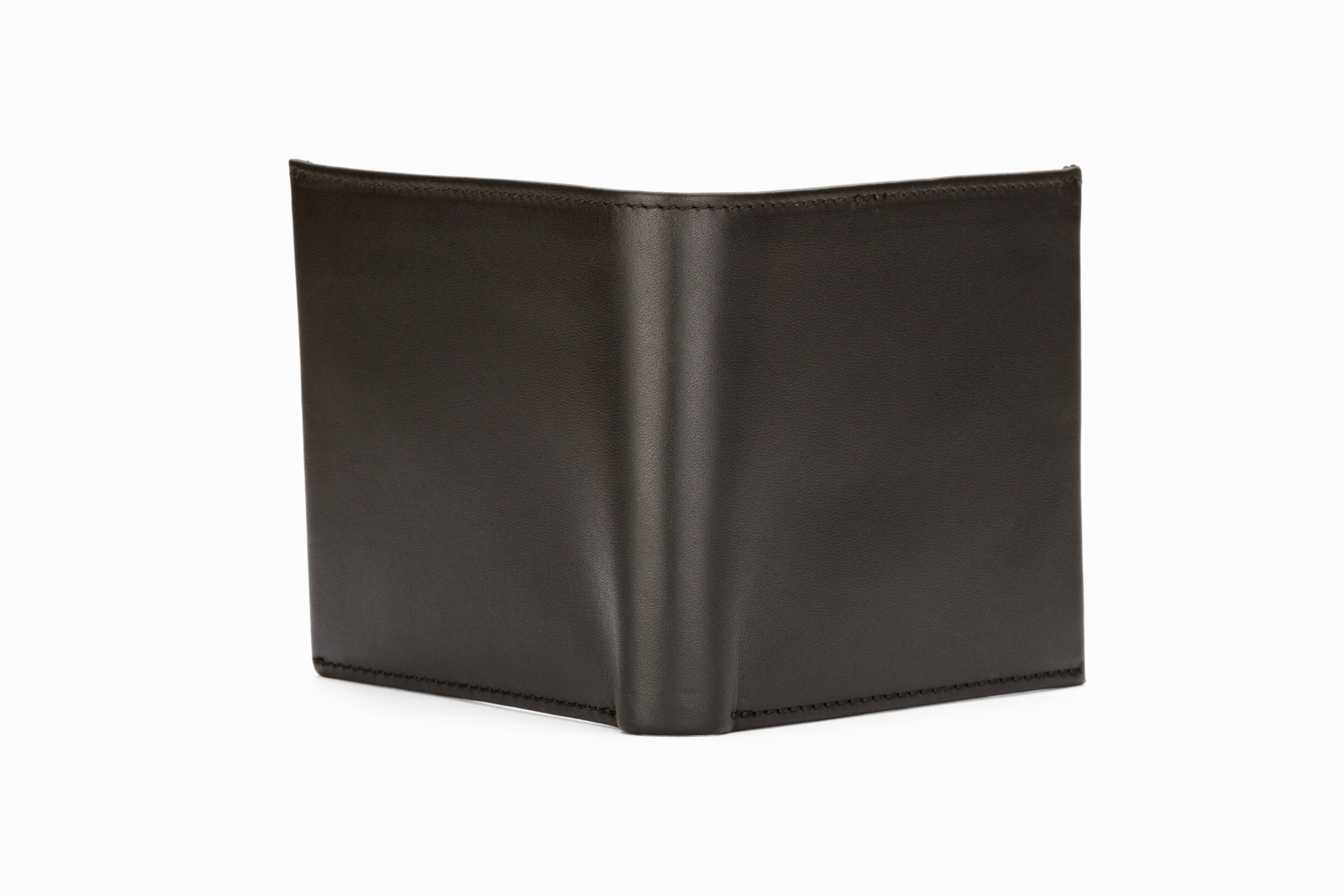 Slim Black Leather Wallet for Men & Women - RFID Blocking Minimalist Bifold Wallet for Everyday Use & Travel