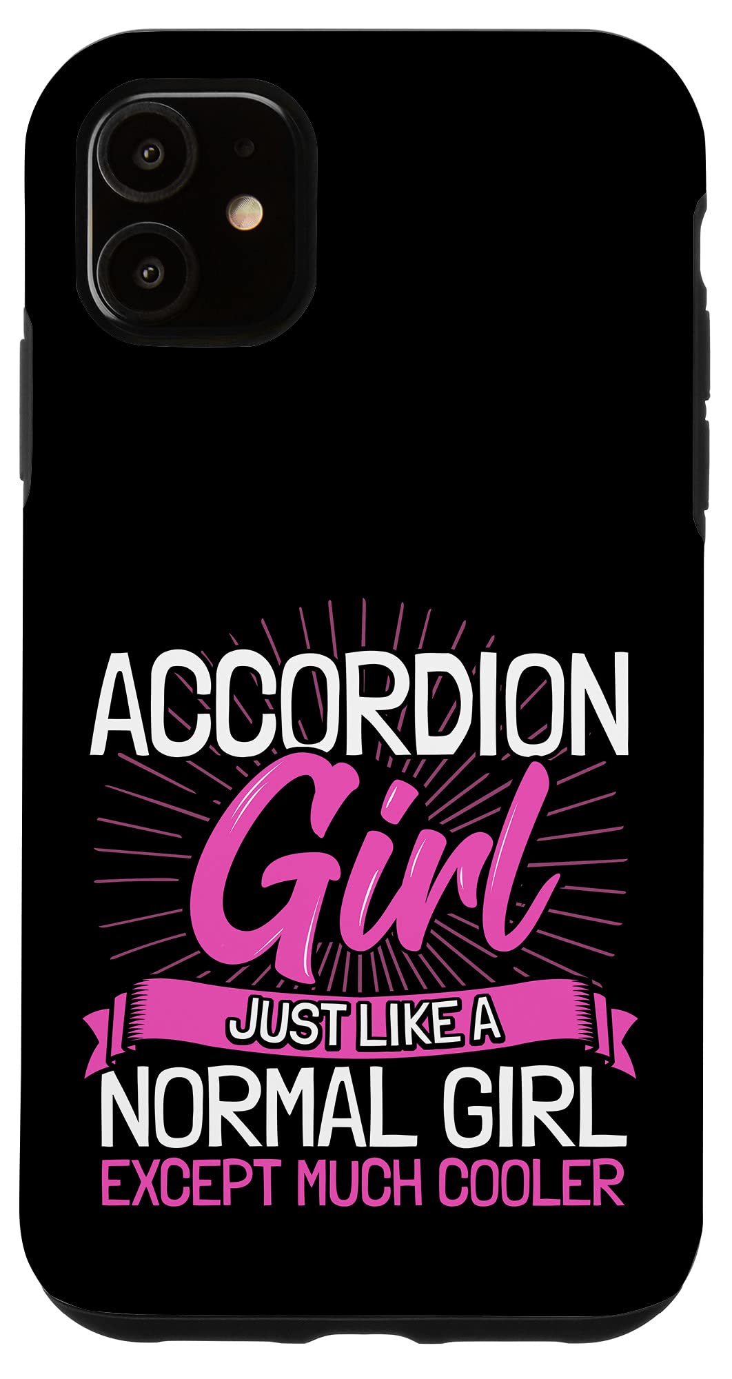 iPhone 11 Case for Women - Elegant Accordion Player Design Slim Protective Phone Cover - Perfect for Music Lovers, Performers & Gift Giving