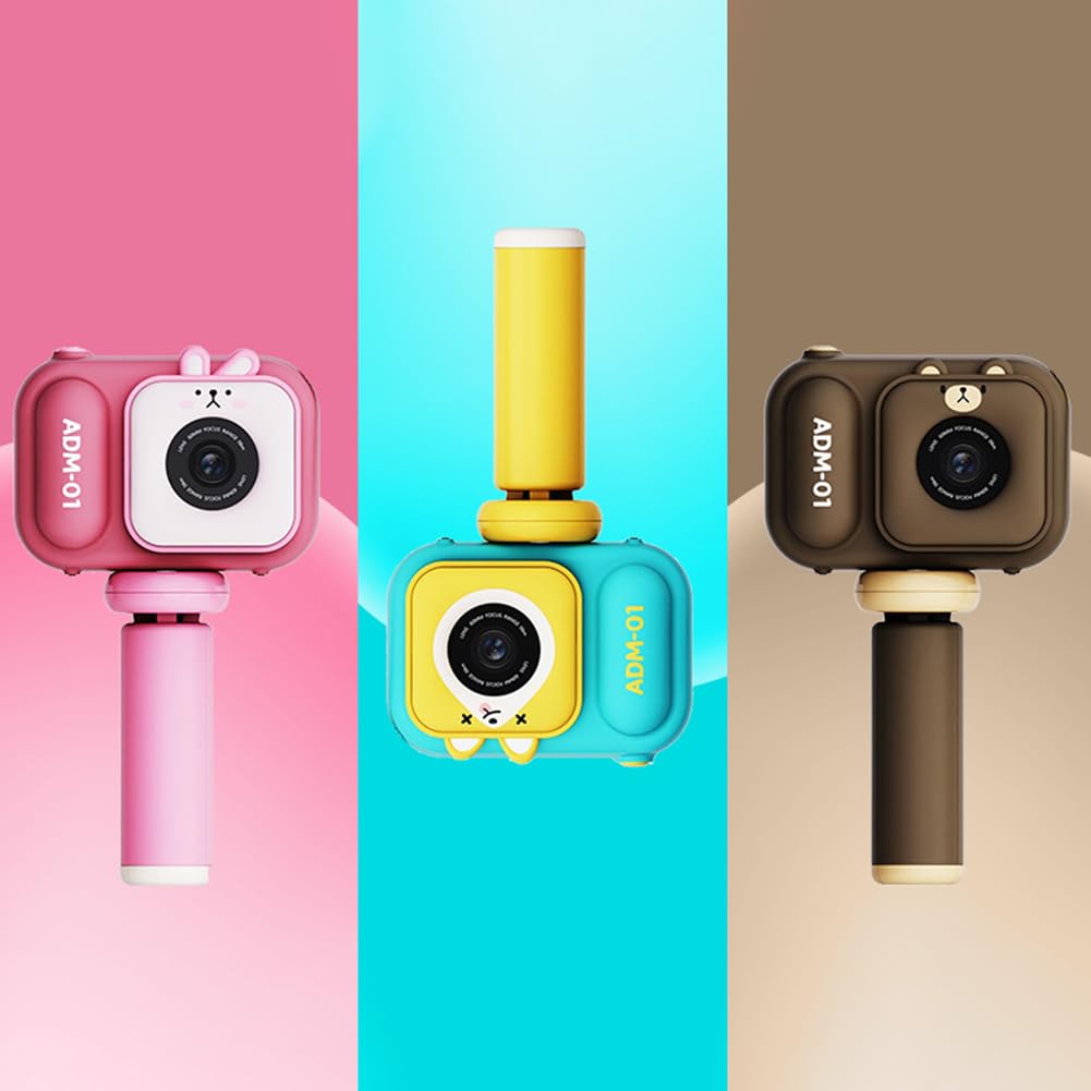 Joselin S11 48MP Kids Camera with HD Dual Lens - Handheld Bracket, Photo & Video Support, Easy to Install & Use, Pink - Perfect for Children's Photography, Travel, Birthday Gifts & Outdoor Adventures