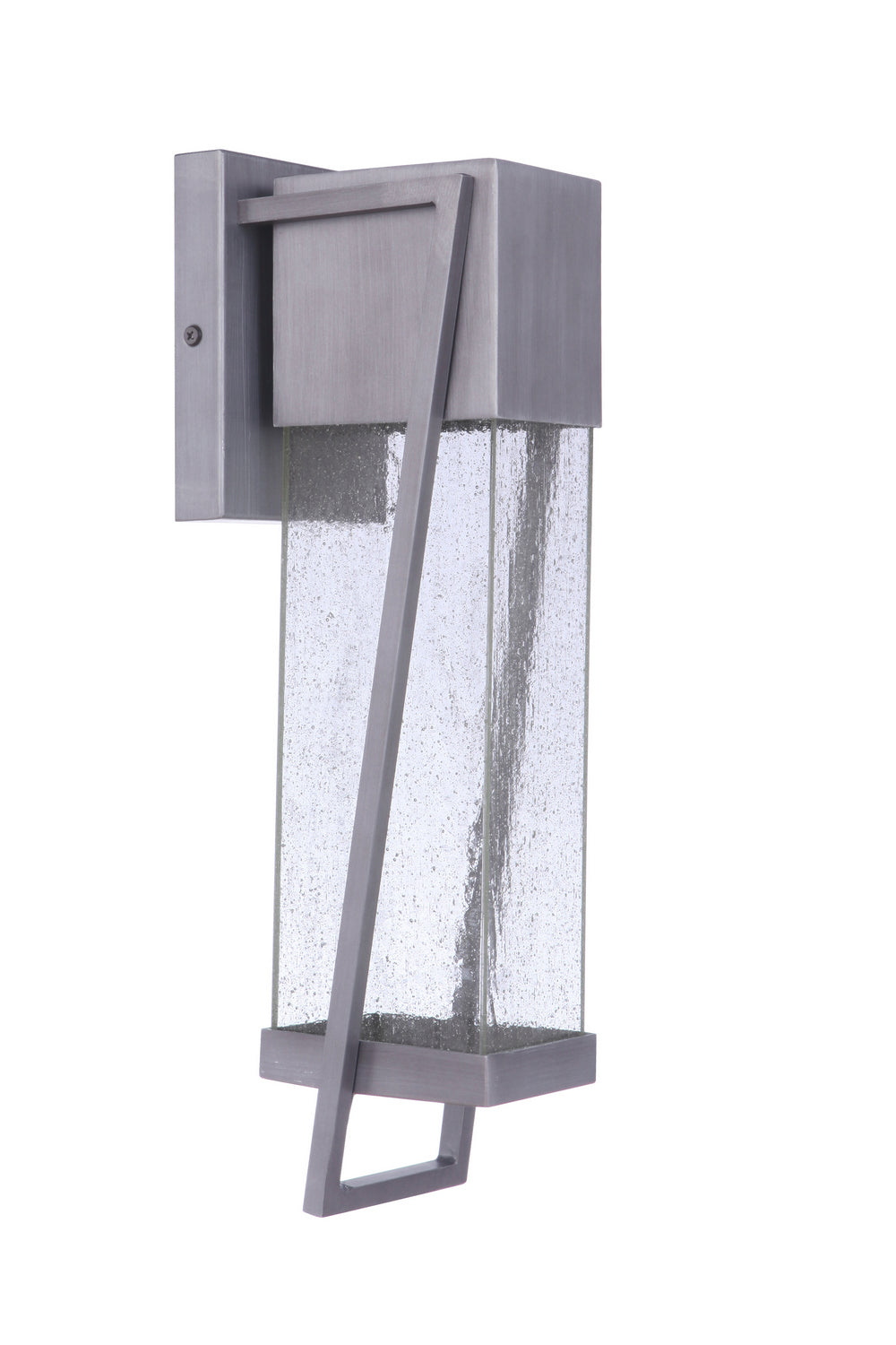 Bryce LED Outdoor Lantern - Brushed Titanium Finish - Weatherproof Solar Powered Wall Light for Patio, Garden, Porch & Pathway Lighting