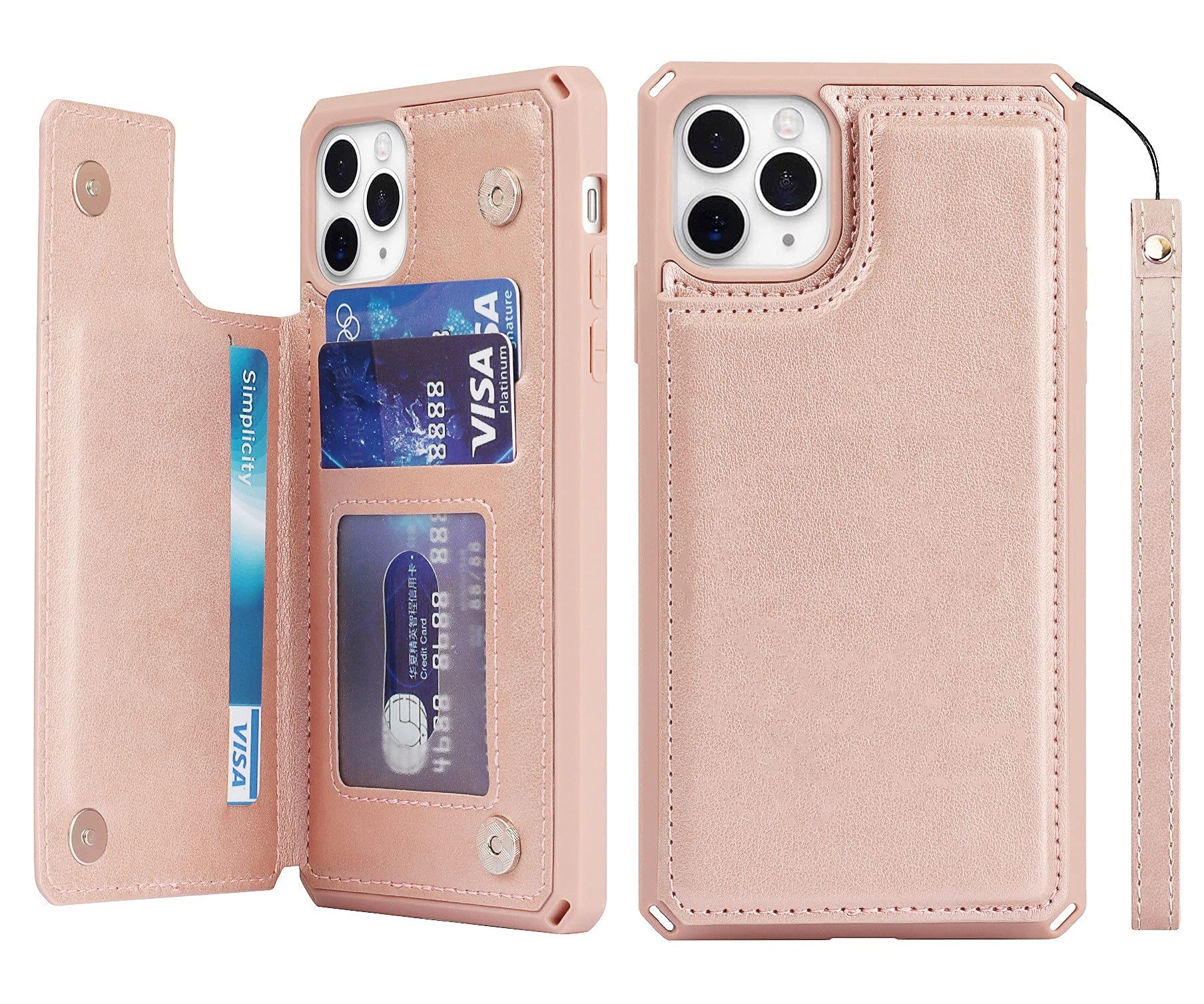 Premium RFID Blocking PU Leather Wallet Case for iPhone 11 Pro (5.8
