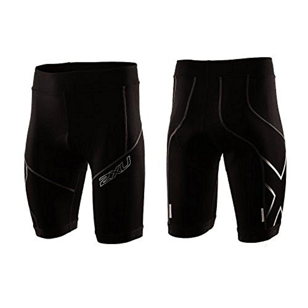 2XU Men's Compression Cycling Shorts - High-Performance Bike Shorts for Cycling & Training - Moisture-Wicking & Muscle Support for Road & Mountain Biking