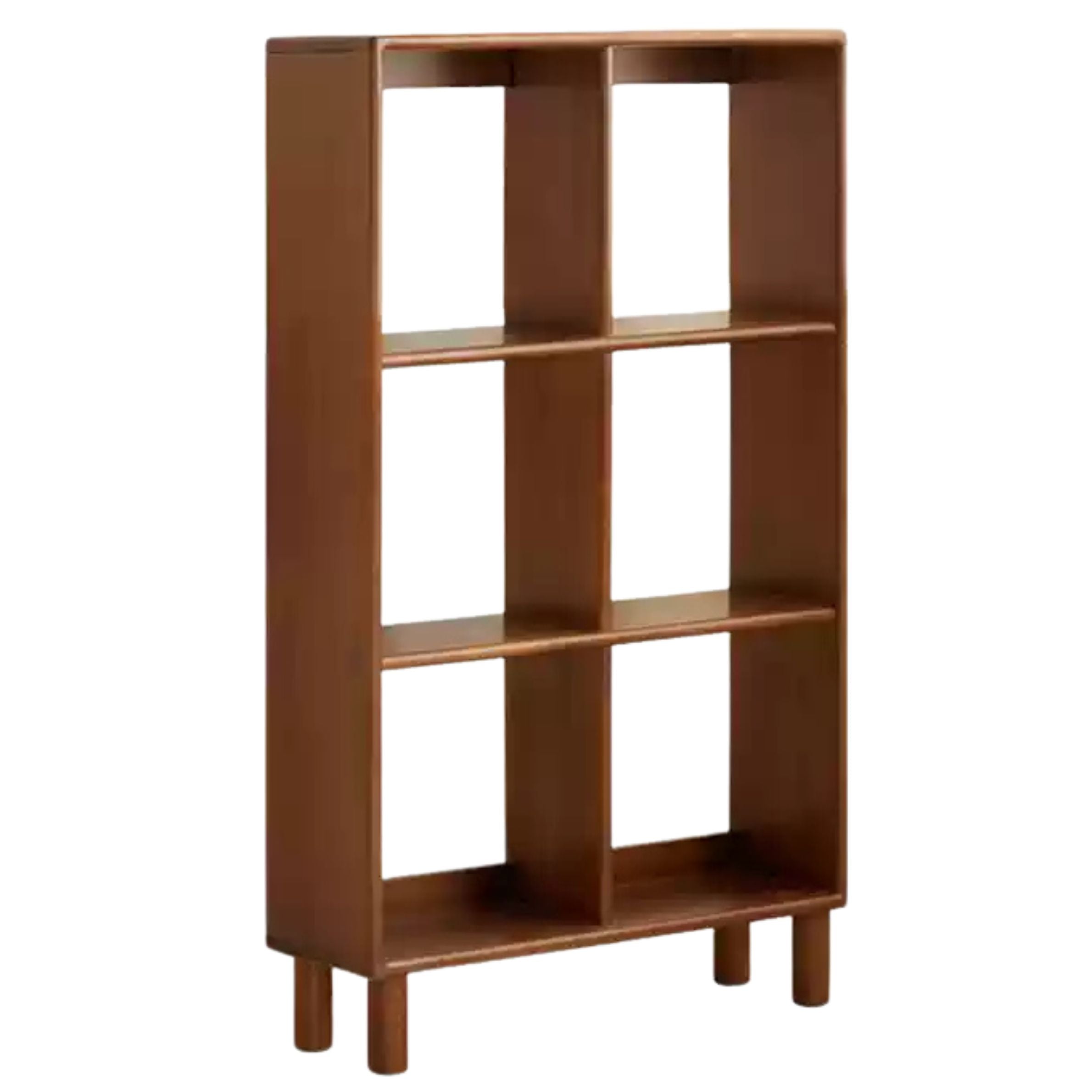 29.5x 9.1x48.4 inch /75x23x123сm /Teak Color / Three-layer Children's Bookcase - With Legs