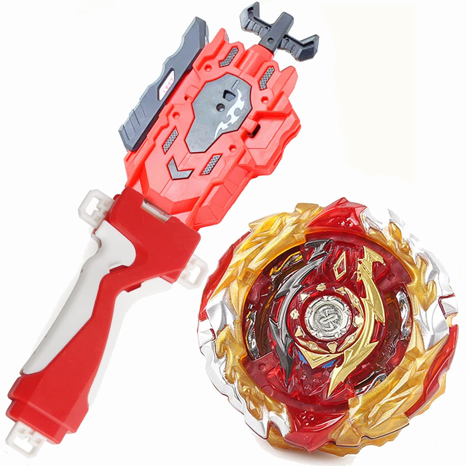 Beyblade Burst Evolution SuperKing B-172 World Spriggan Unite 2B Metal Fusion Battle Top Toy Set with Left & Right Spin String Launcher Grip - Perfect for Competitive Battles, Kids' Birthday Gifts & Collection Display