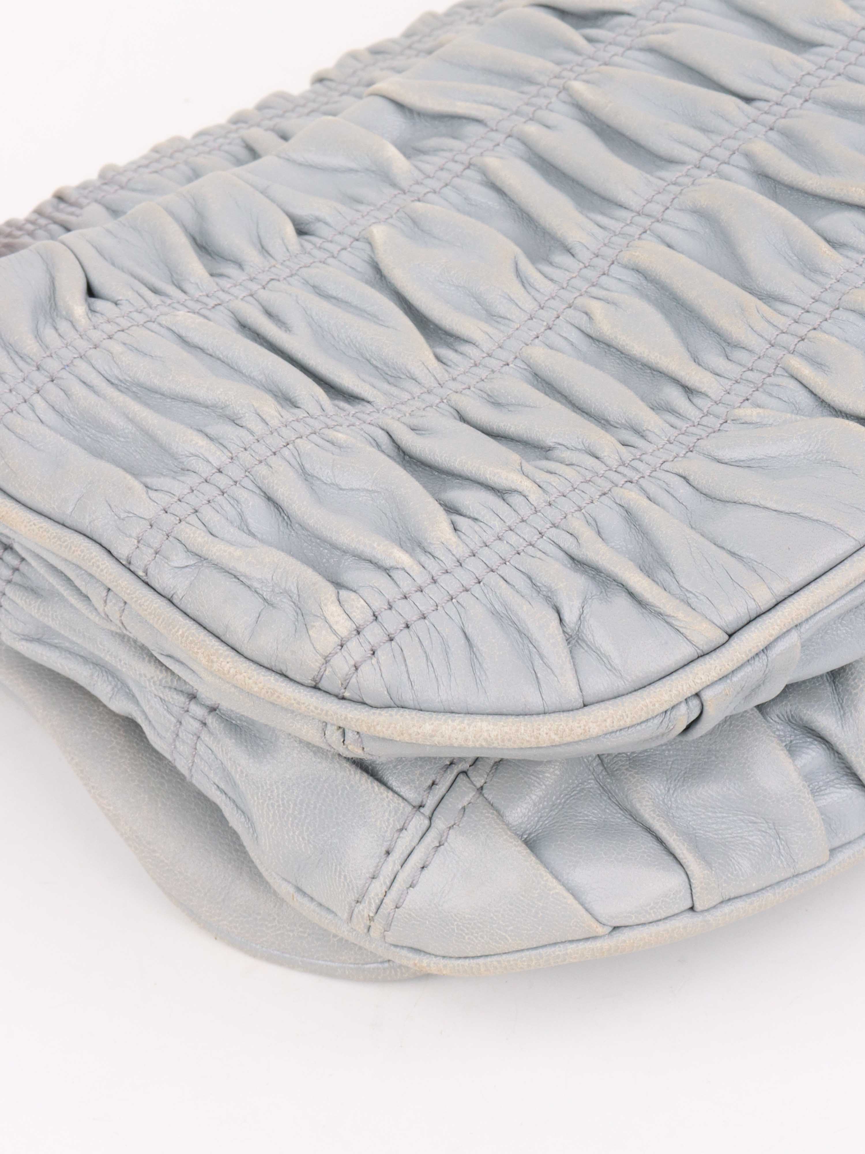 Prada Light Blue Shoulder Bag for Women | Genuine Leather Crossbody Purse | Fashionable Handbag for Work, Travel & Evening Out