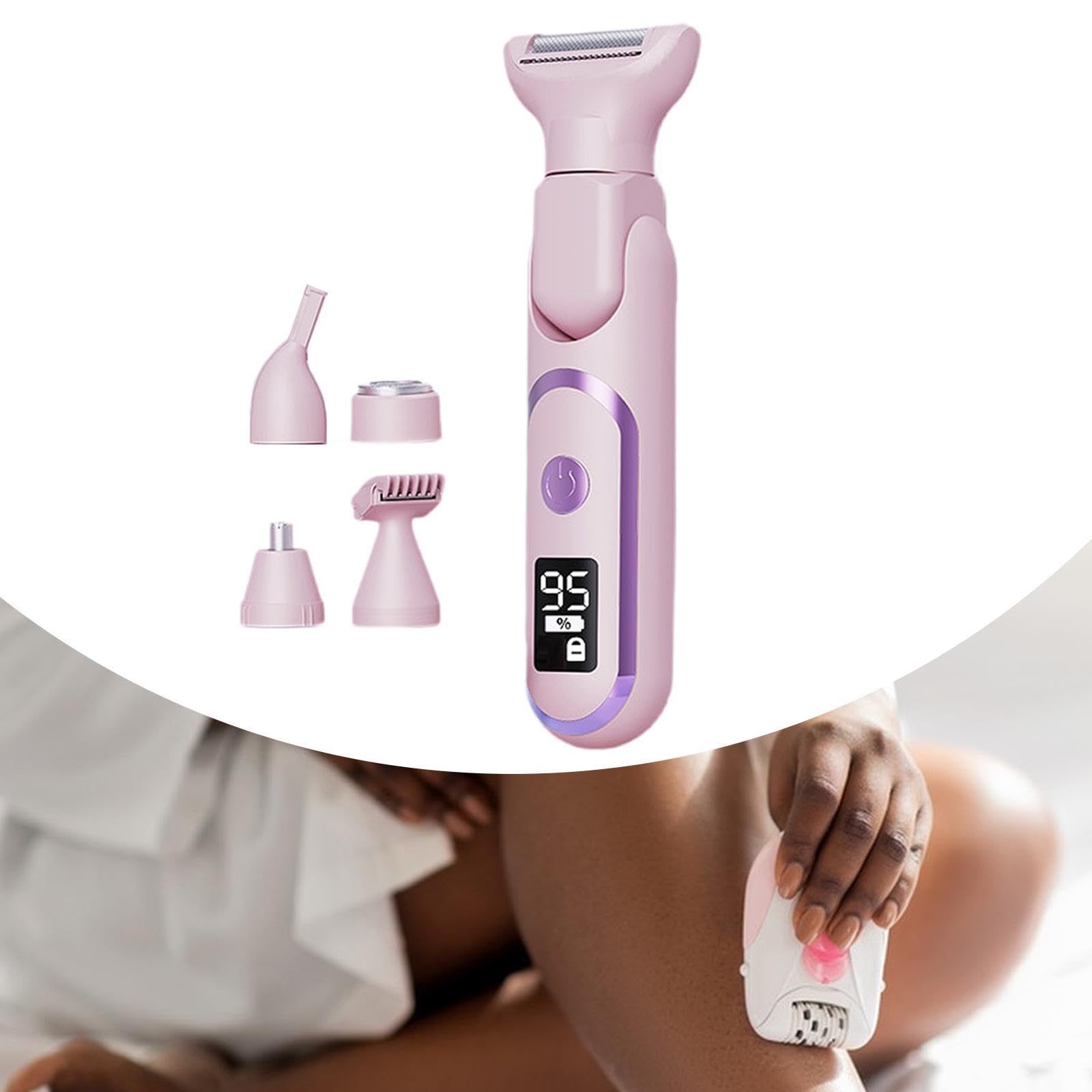 Best Women's Electric Shaver & Bikini Trimmer - Cordless USB Rechargeable Body Hair Groomer for Legs, Arms & Bikini Area - Smooth Skin Beauty Tool (Pink) | Perfect for Travel, Gym & Home Use