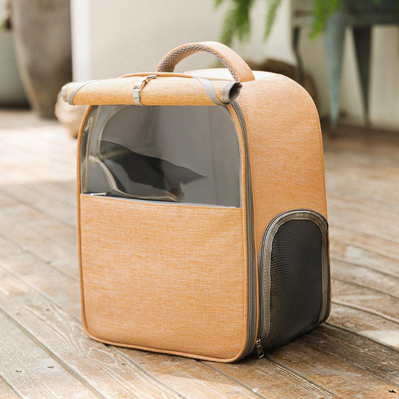 Lovevop Large Capacity Canvas Cat Backpack - Durable & Portable Pet Carrier for Travel, Hiking, and Outdoor Adventures with Your Furry Friend