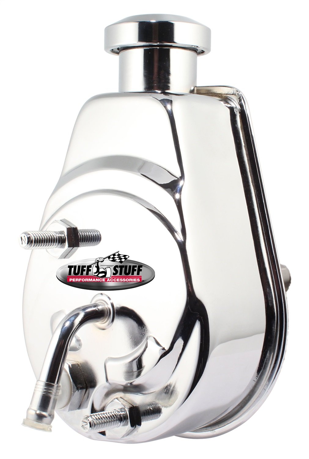 Tuff Stuff 6177A Chrome Power Steering Pump Replacement for 1980-1982 Chevrolet Corvette - High Performance Steering System for Classic Car Restoration & Racing