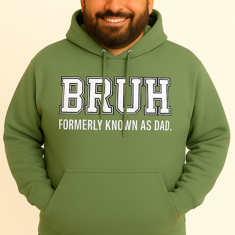Bruh Formerly Known As Dad Hoodie - Trendy Men's Pullover Sweatshirt for Casual Wear, Street Style & Gifts