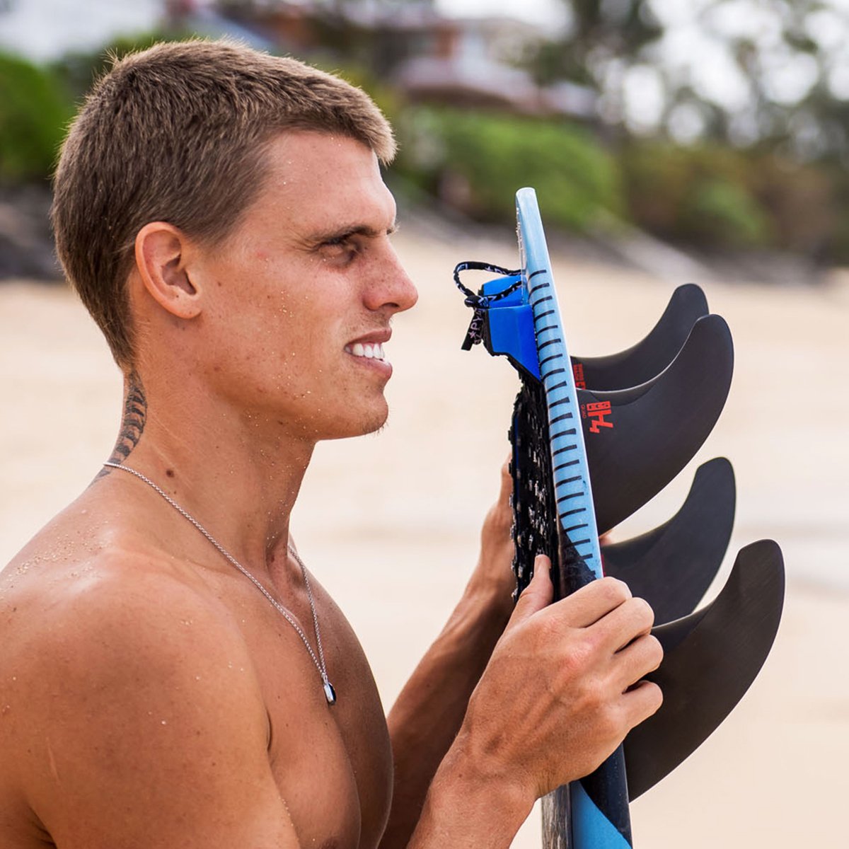 FCS II QUAD Rear H4 Surfboard Fins - High Performance Surfing Fins for All Wave Conditions - Perfect for Shortboards, Fish, and Performance Surfboards