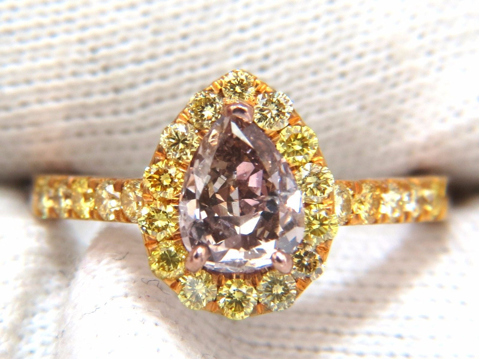 GIA Certified 2.04 Carat Fancy Pink Diamond Ring in 18K Gold - Elegant Engagement & Wedding Jewelry for Women
