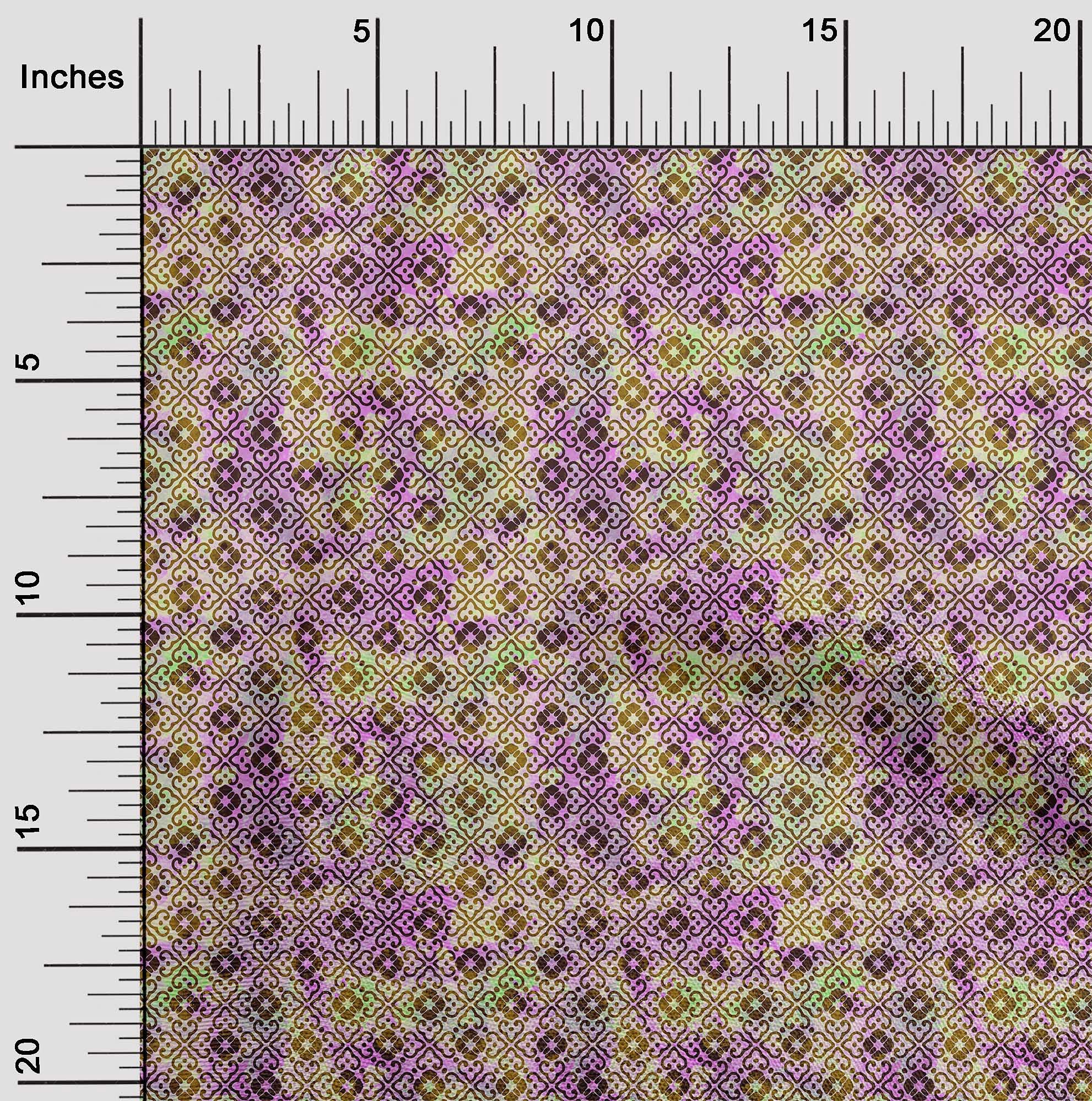 oneOone Silk Tabby Rose Pink Batik Fabric by The Yard - 42 Inch Wide Premium Dress Material for DIY Fashion, Home Decor & Crafting Projects