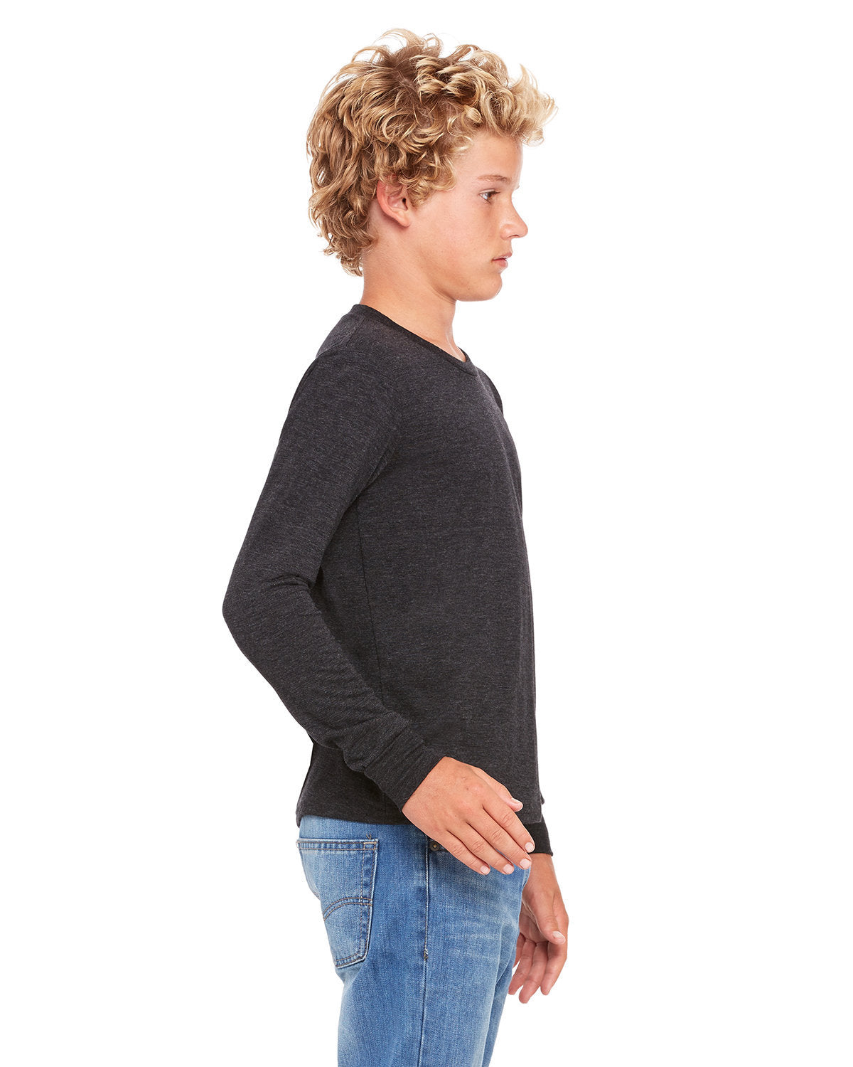 Bella + Canvas 3513Y Youth Triblend Long Sleeve T-Shirt - Soft Comfortable Cotton Blend Tee for Kids & Teens - Perfect for School, Sports & Everyday Wear