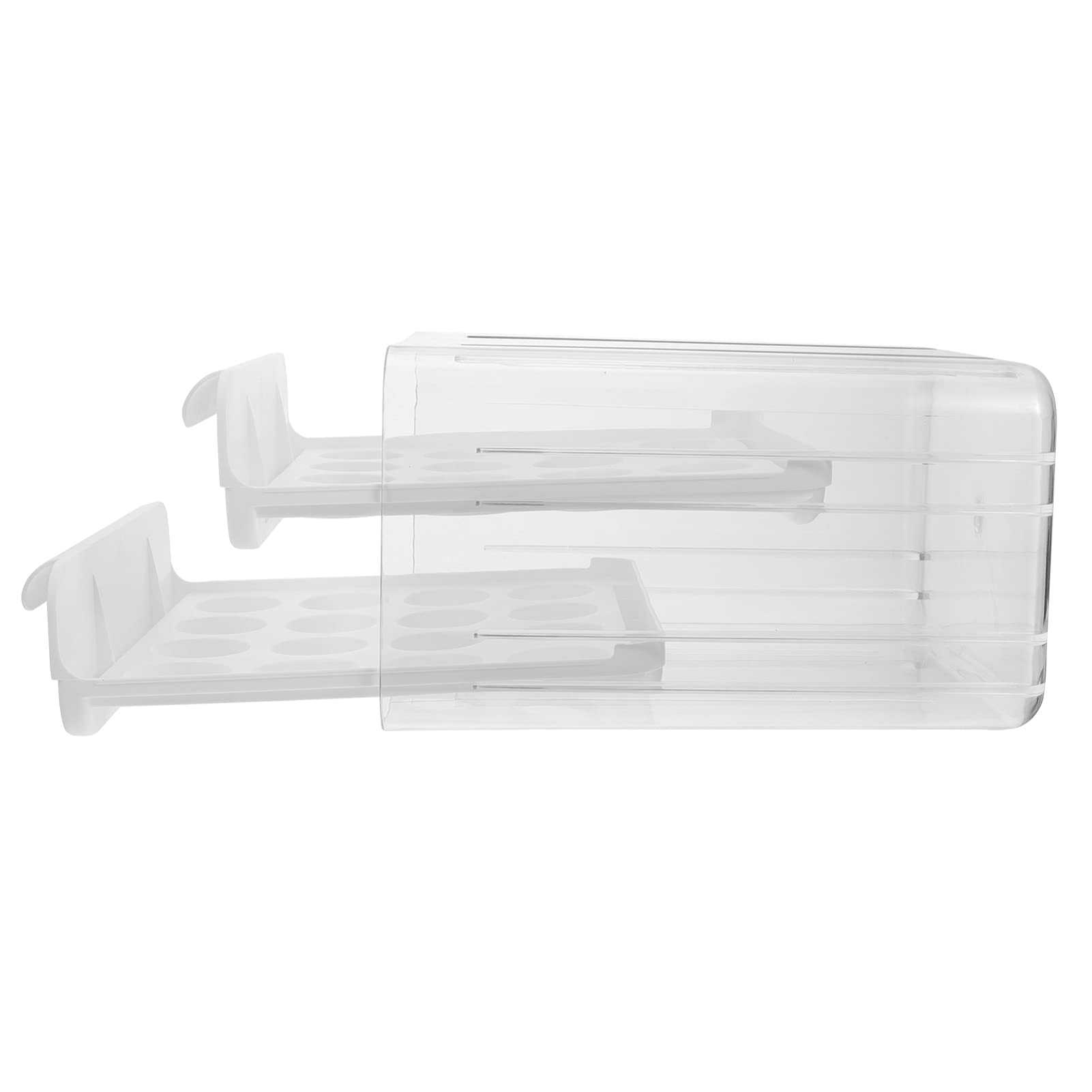 32 Grid Egg Holder for Refrigerator - White Chicken Egg Storage Container Organizer | Fresh Egg Storage Box for Household Kitchen | Perfect for Fridge Organization & Keeping Eggs Fresh Longer