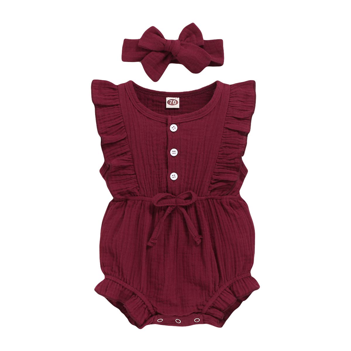 Renotemy Newborn Baby Girl Romper - Soft Cotton Summer Jumpsuit with Short Sleeves | Cute Infant Outfit for Playtime & Photo Shoots