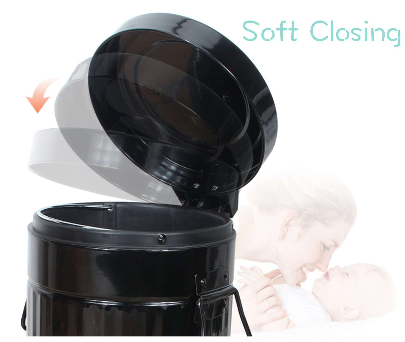 12L Soft Closing Pedal Trash Can - Pink Stainless Steel Kitchen Garbage Bin with Foot Pedal, Odor Control & Quiet Lid - Perfect for Home, Office, Bathroom & Nursery