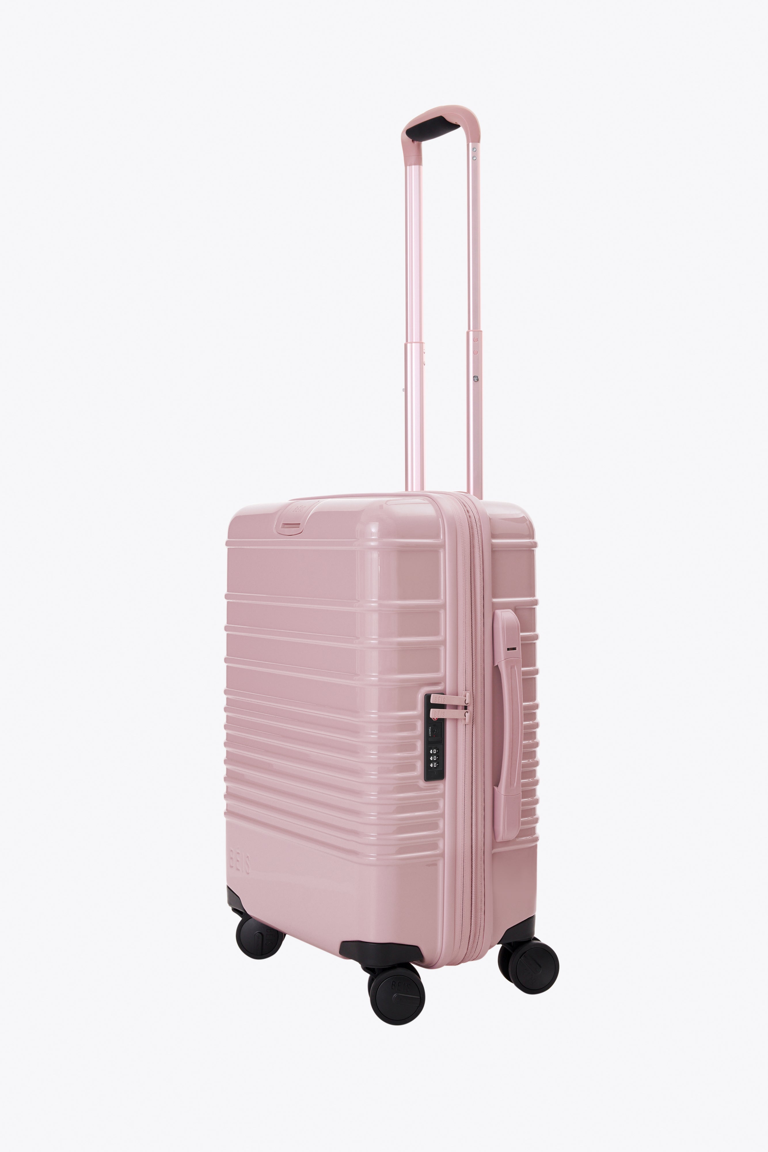 Stylish Glossy Atlas Pink Carry On Roller Luggage - Perfect for Air Travel, Business Trips & Weekend Getaways