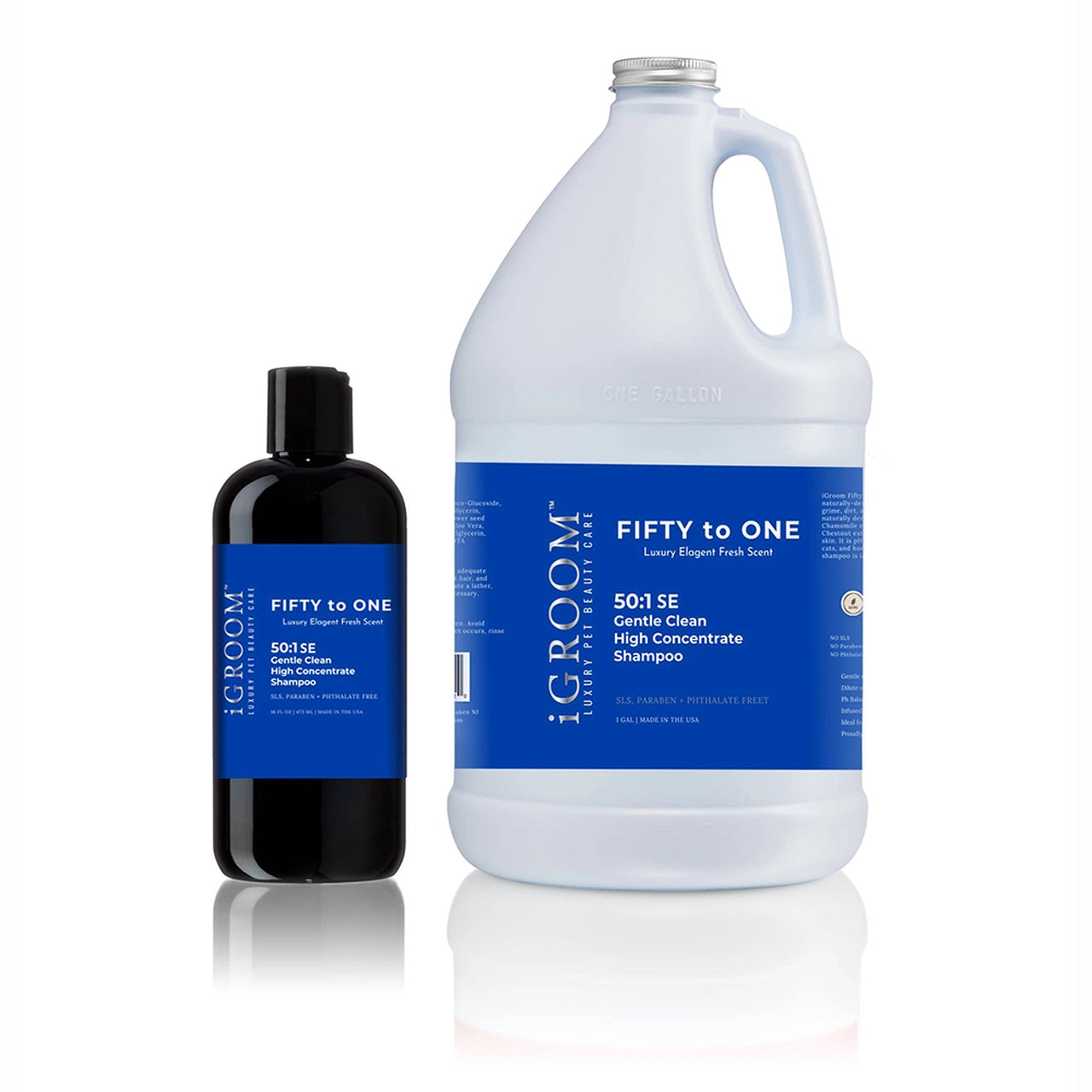 FIFTY TO ONE (50:1 SE) Gentle Clean High Concentrate Pet Shampoo for Dogs & Cats - Hypoallergenic Formula for Sensitive Skin - Perfect for Bathing, Grooming & Odor Control at Home