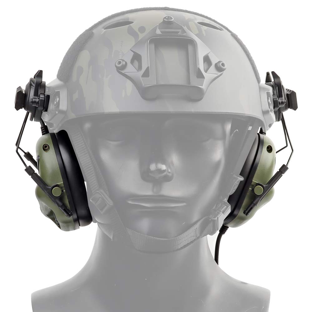 ATAIRSOFT Tactical Headset with Microphone - Military Grade Waterproof Shooting Headphones for Hunting, Airsoft & Outdoor Sports - Clear Communication Earmuffs (No Noise Reduction) - Perfect for Range Training, Paintball & Tactical Operations