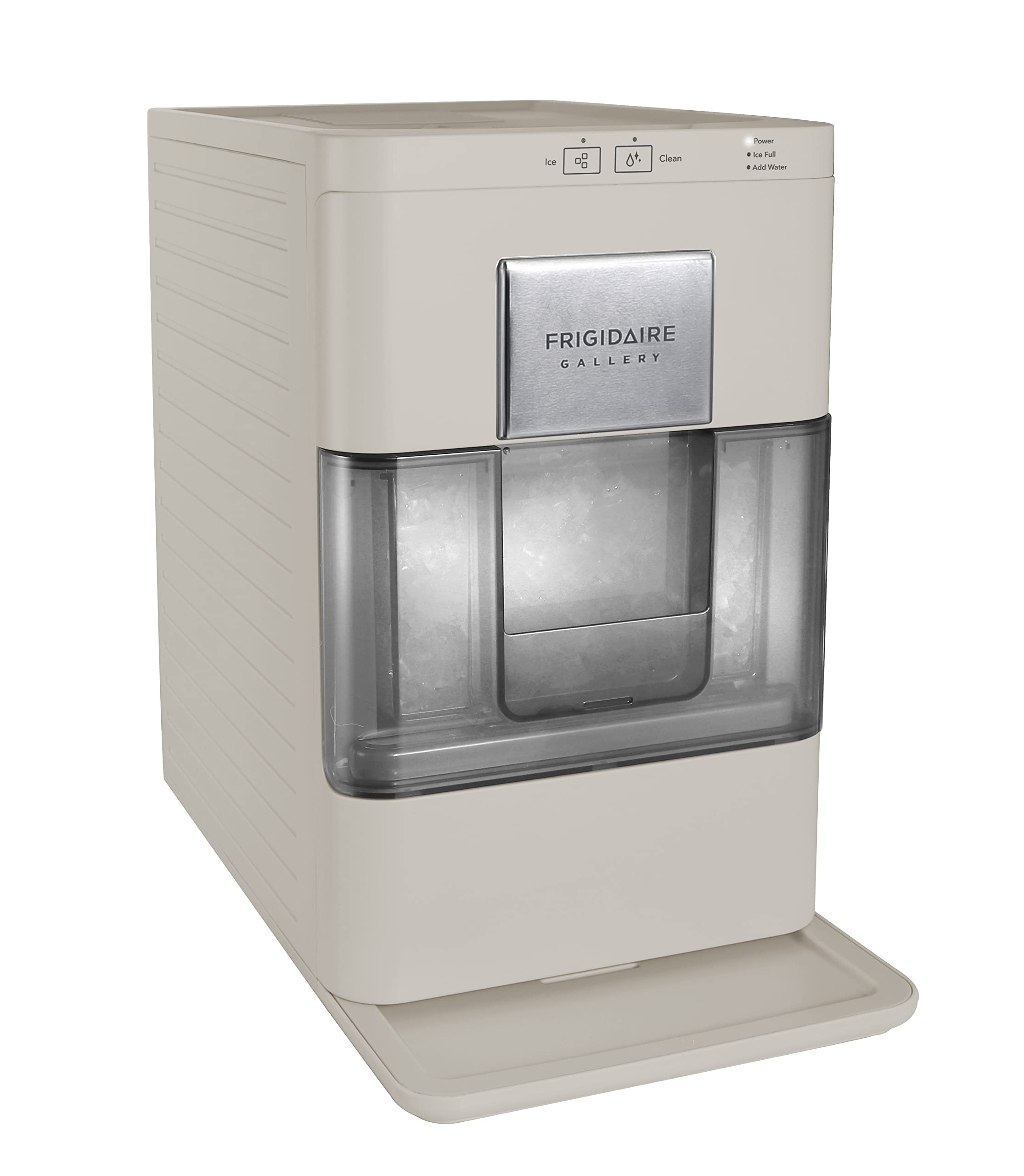Frigidaire 2.0 Gen Countertop Nugget Ice Maker Machine with Transparent Window - 44 lbs. Sonic Ice Capacity, Auto Self-Cleaning - Cream (16.75