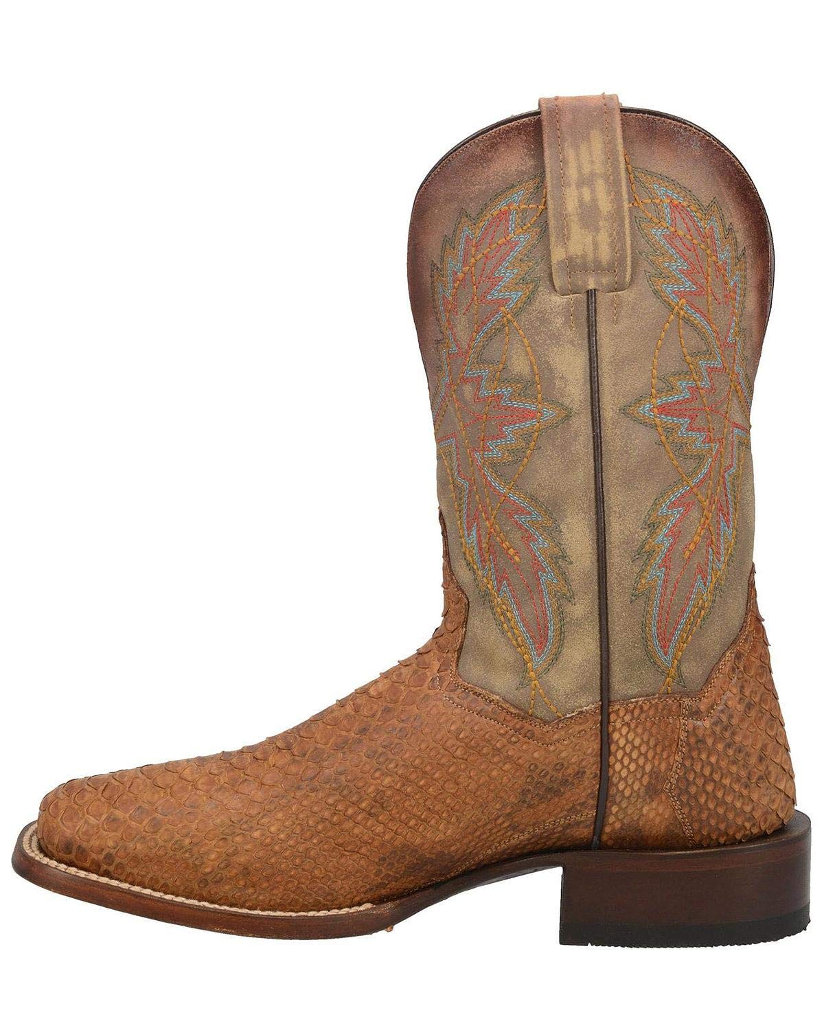 Dan Post Men's Dry Gulch Python Exotic Cowboy Boots - Wide Square Toe for Western Riding & Country Fashion