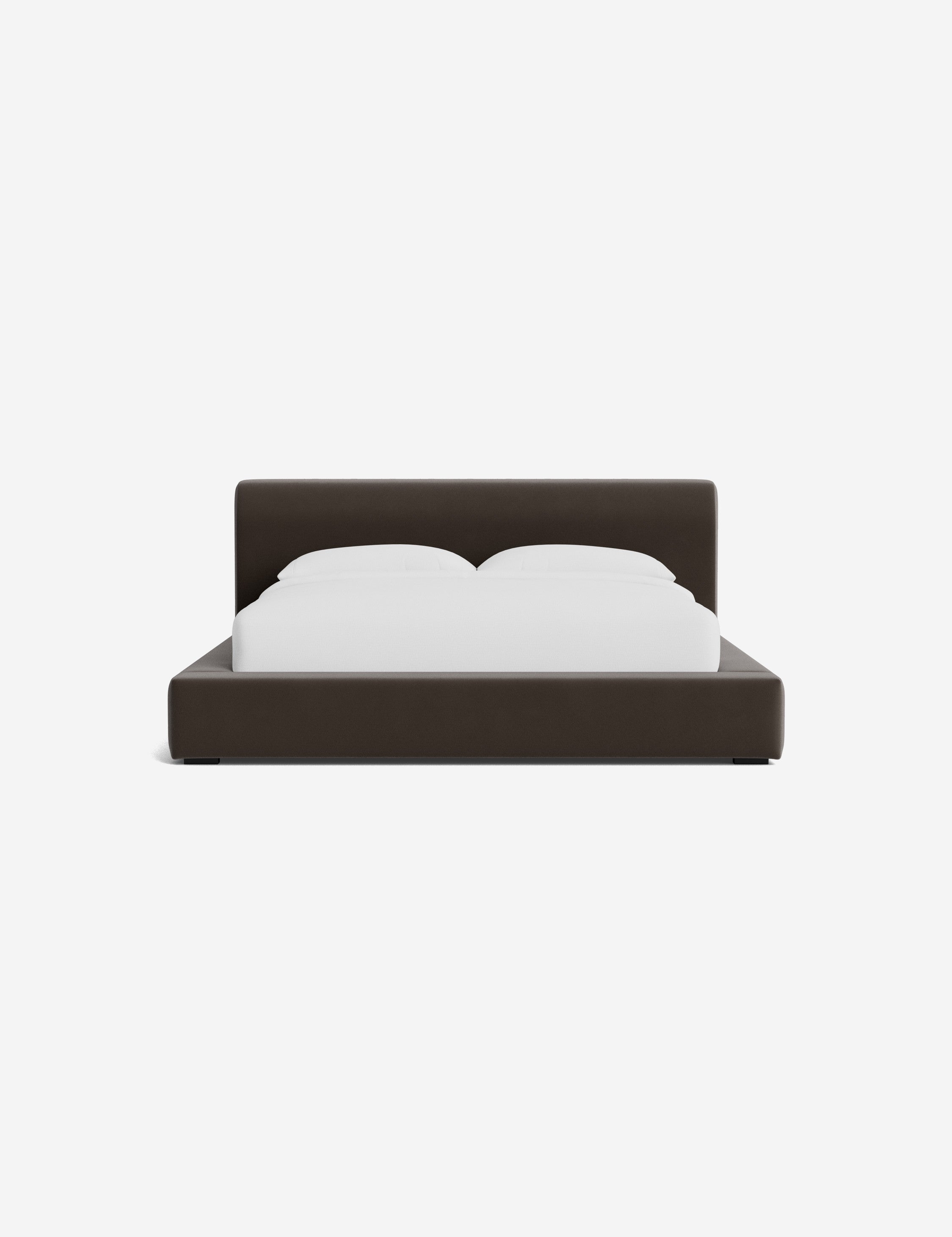Clayton Platform Bed Frame - Queen Size, Modern Minimalist Wooden Bed with Sturdy Slat Support - Perfect for Bedroom, Guest Room, or Studio Apartment