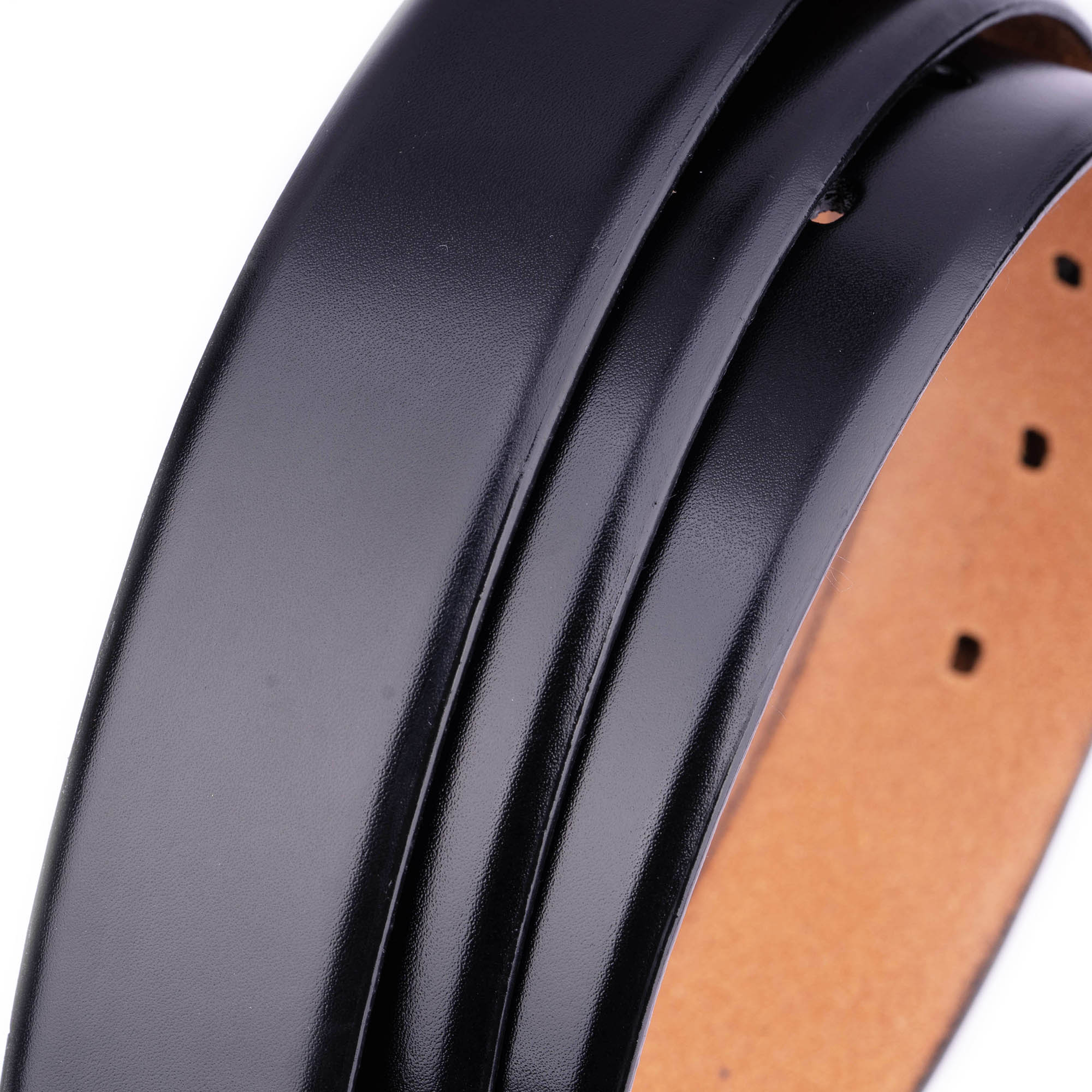 Premium Black Leather Replacement Belt Strap for Dunhill Men's Buckles - Classic Dress Belt for Business, Office & Formal Occasions