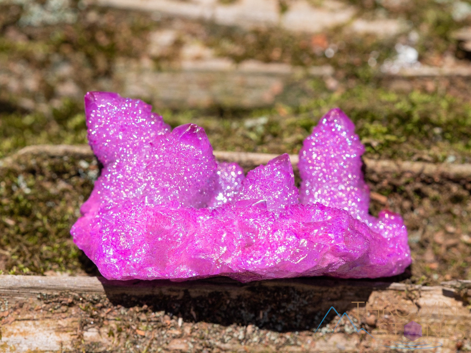 Natural Aura Quartz Crystal Cluster - Ruby Pink Rainbow Quartz for Healing & Metaphysical Use | Spiritual Decor, Meditation & Energy Work (R0580)