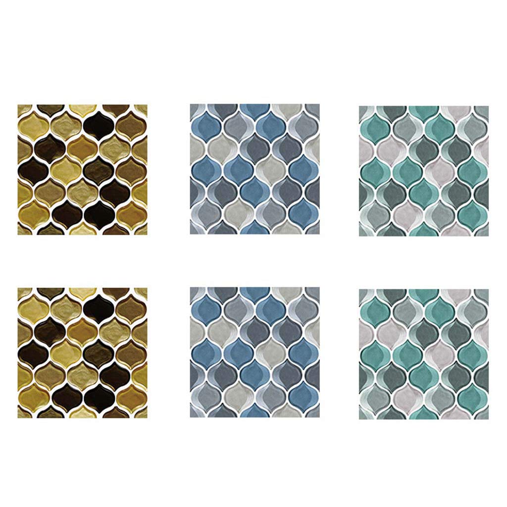 10-Pack Self-Adhesive Tile Stickers - Waterproof Peel & Stick Backsplash for Kitchen, Bathroom, Floor & Wall - Easy DIY Home Decor in Green - Perfect for Rental Upgrades & Home Renovation Projects