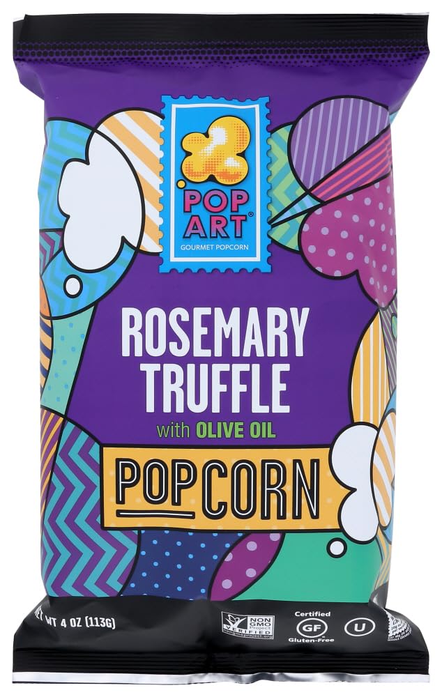 Gourmet Popcorn - Rosemary Truffle Flavor (9 Pack) | Artisan Popcorn Snacks for Movie Nights, Parties & Gifts | Premium Popcorn for Home Theater, Office Snacking & Holiday Treats