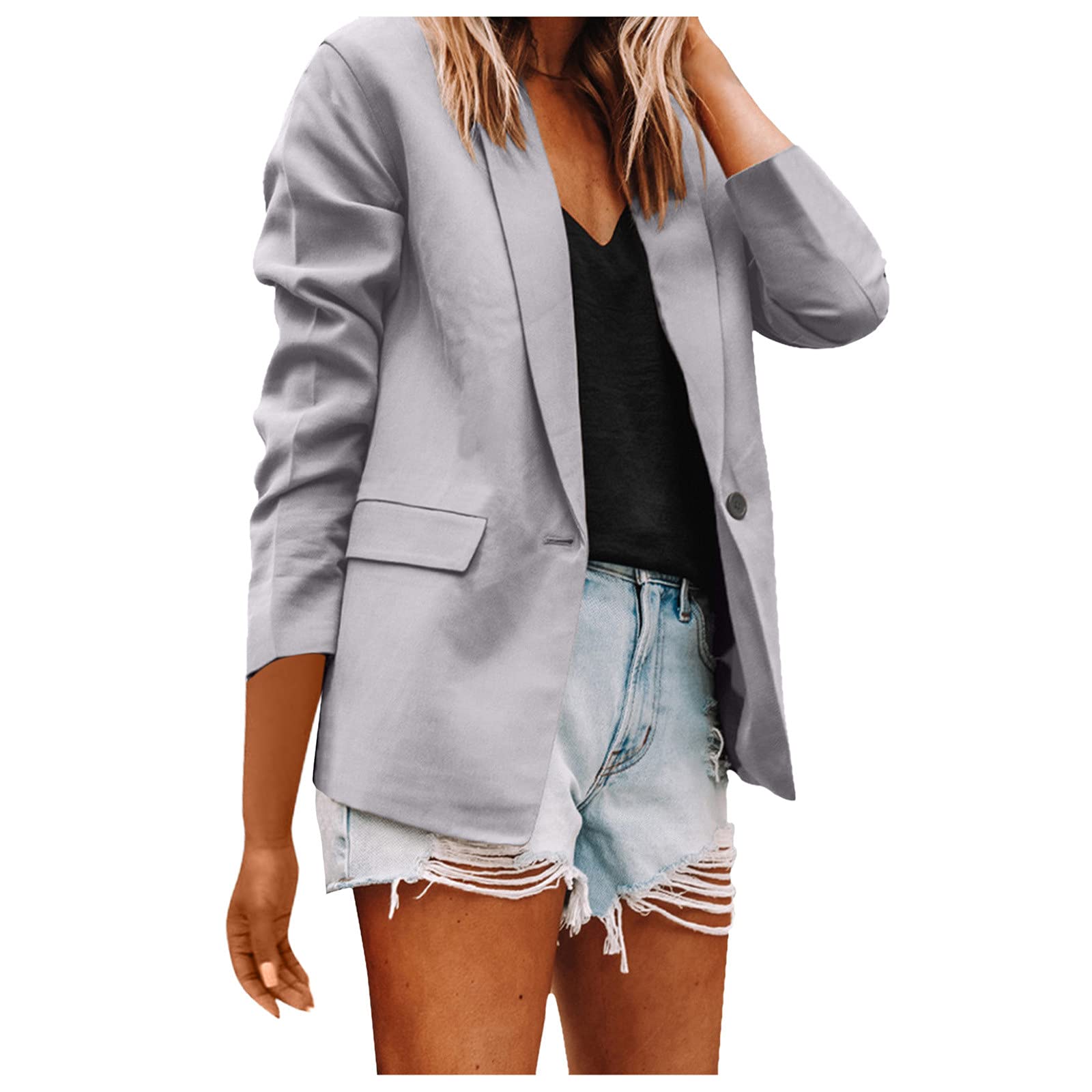 Elegant Women's Blazer - Slim Fit Button Jacket for Office & Work Wear