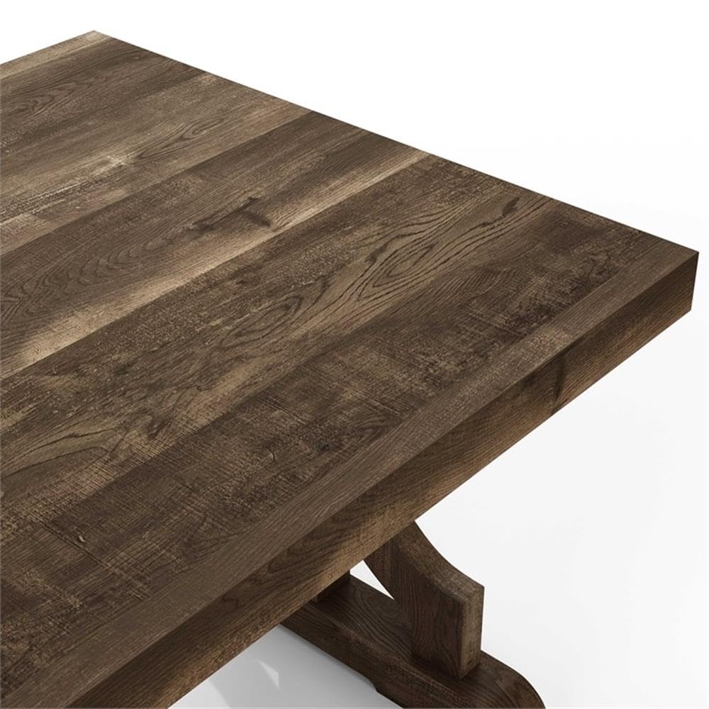 Reclaimed Oak Farmhouse Coffee Table - Solid Birch Wood Rustic Living Room Furniture for Home Decor & Cozy Gatherings