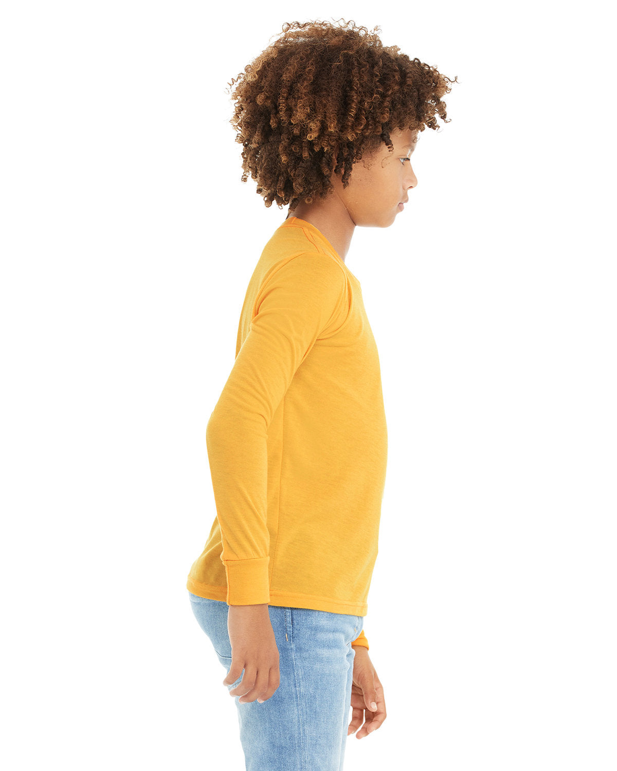 Bella + Canvas 3501YCV Youth Heather CVC Long Sleeve T-Shirt | Soft Cotton Blend Tee for Kids | Perfect for School, Sports & Everyday Wear