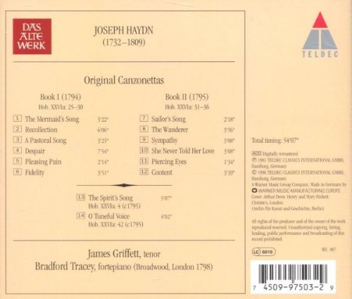 Original Canzonettas Books 1 & 2 - Classical Music for Piano & Voice