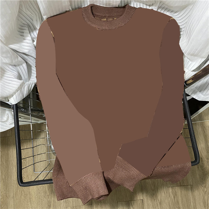 Men's Classic Round Neck Sweater - Soft & Comfortable Knit Pullover for Casual Wear & Winter Layering