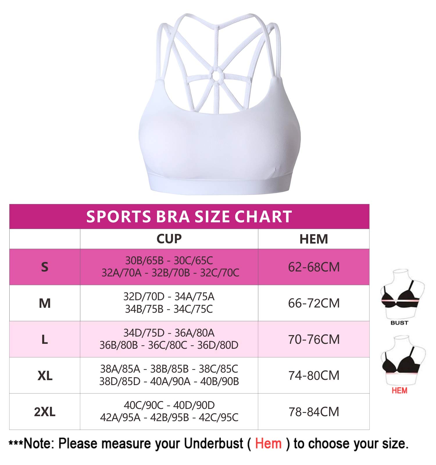 YIANNA Wireless Sports Bra with Removable Padded Inserts - Comfortable Yoga & Fitness Top for Women - Perfect for Gym, Running, and Active Lifestyles