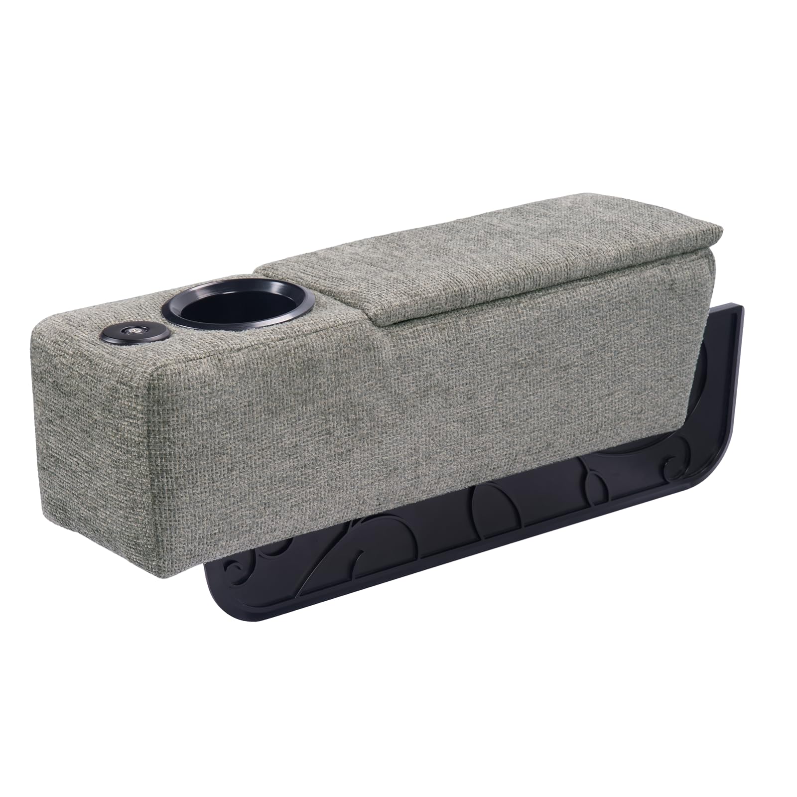 **Multifunctional Sofa Armrest Organizer with Wireless Charging, Removable Couch Caddy, Storage Pockets & LED Reading Light - Perfect for Living Room, Bedroom, or Office Comfort**