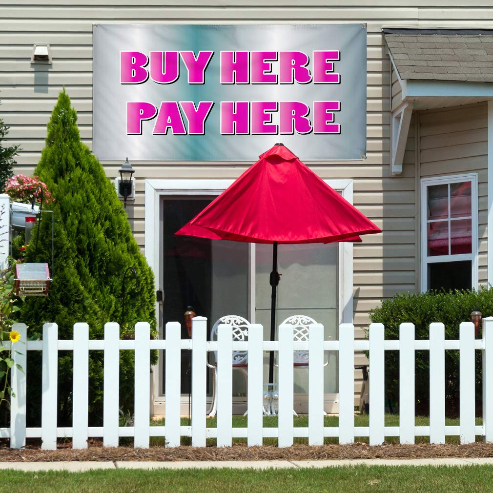 Premium Vinyl Banner - 60x144 Inches Weatherproof Outdoor Sign with 10 Grommets (Purple) | Heavy-Duty Business, Yard & Industrial Use | Buy Here Pay Later Option Available - Perfect for Storefronts, Events & Construction Sites