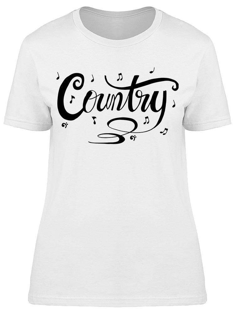 Smartprints Musical Country Graphic T-Shirt for Women - Soft & Stylish Cotton Tee - Perfect for Concerts, Festivals & Casual Wear