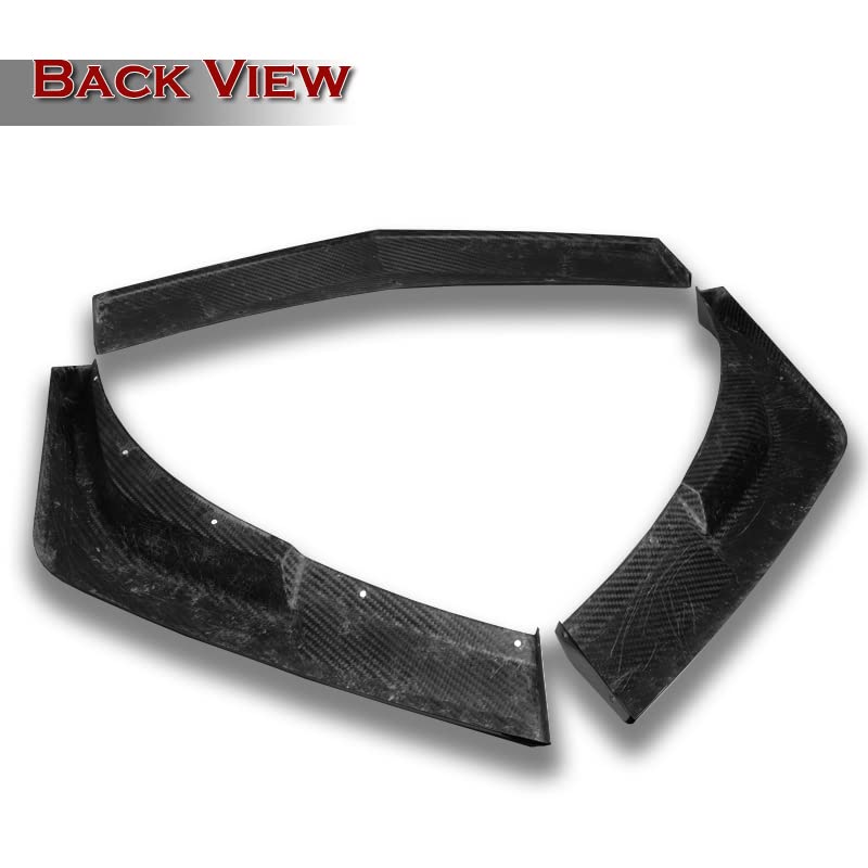 HYPERSPEED Real Carbon Fiber Front Bumper Spoiler Lip 3PCS STP-Style for 2014-2015 Chevy Camaro SS Z28 | Car Body Kit Replacement | Auto Exterior Accessories | Perfect for Racing, Car Shows & Street Performance Enhancement