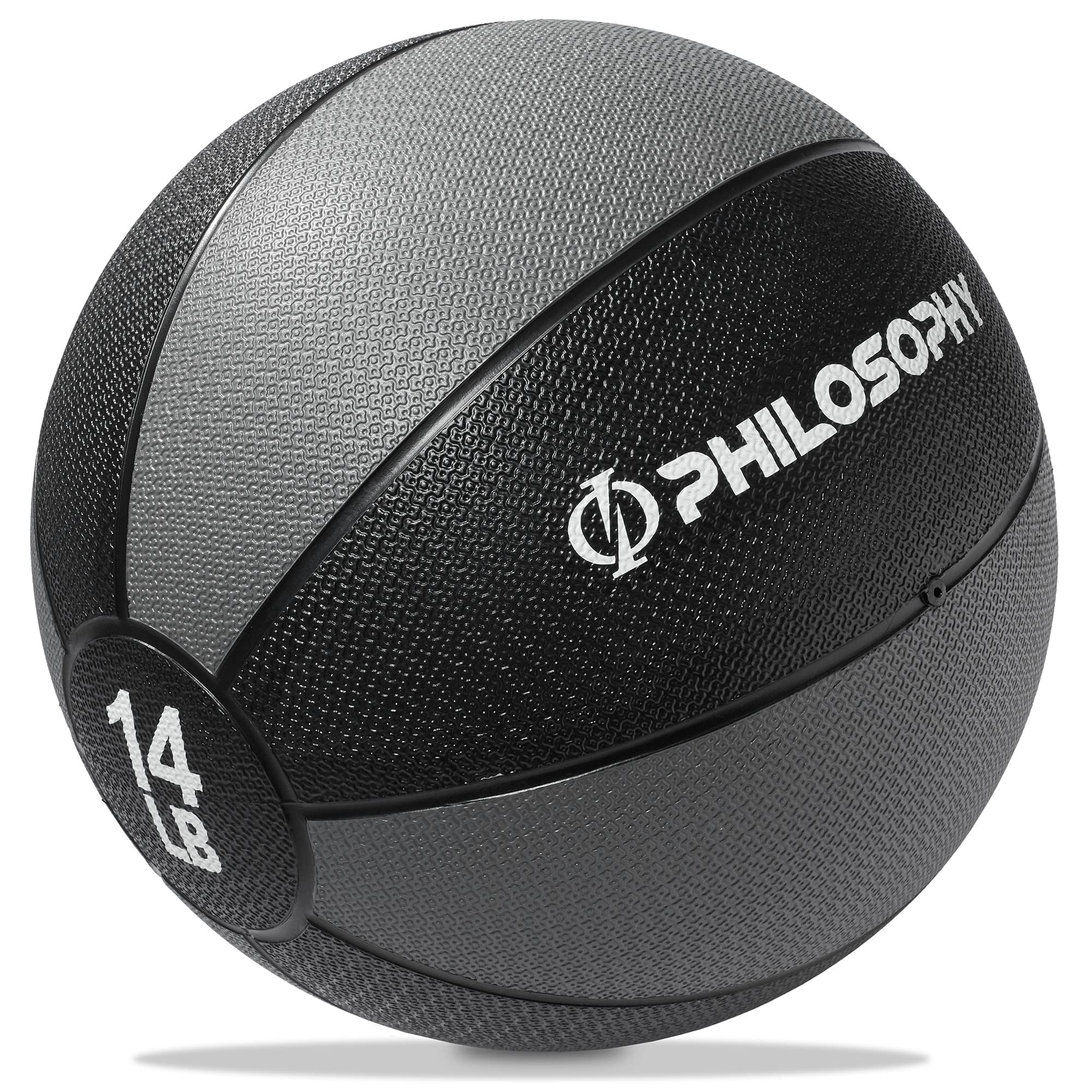 Philosophy Gym Medicine Ball - Weighted Non-Slip Exercise Ball for Strength Training, Yoga, Pilates & Home Workouts