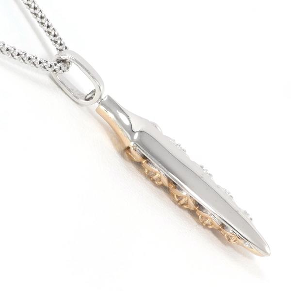 18K White Gold & Pink Gold Diamond Pendant Necklace for Women - Elegant Gift for Anniversary, Wedding & Special Occasions