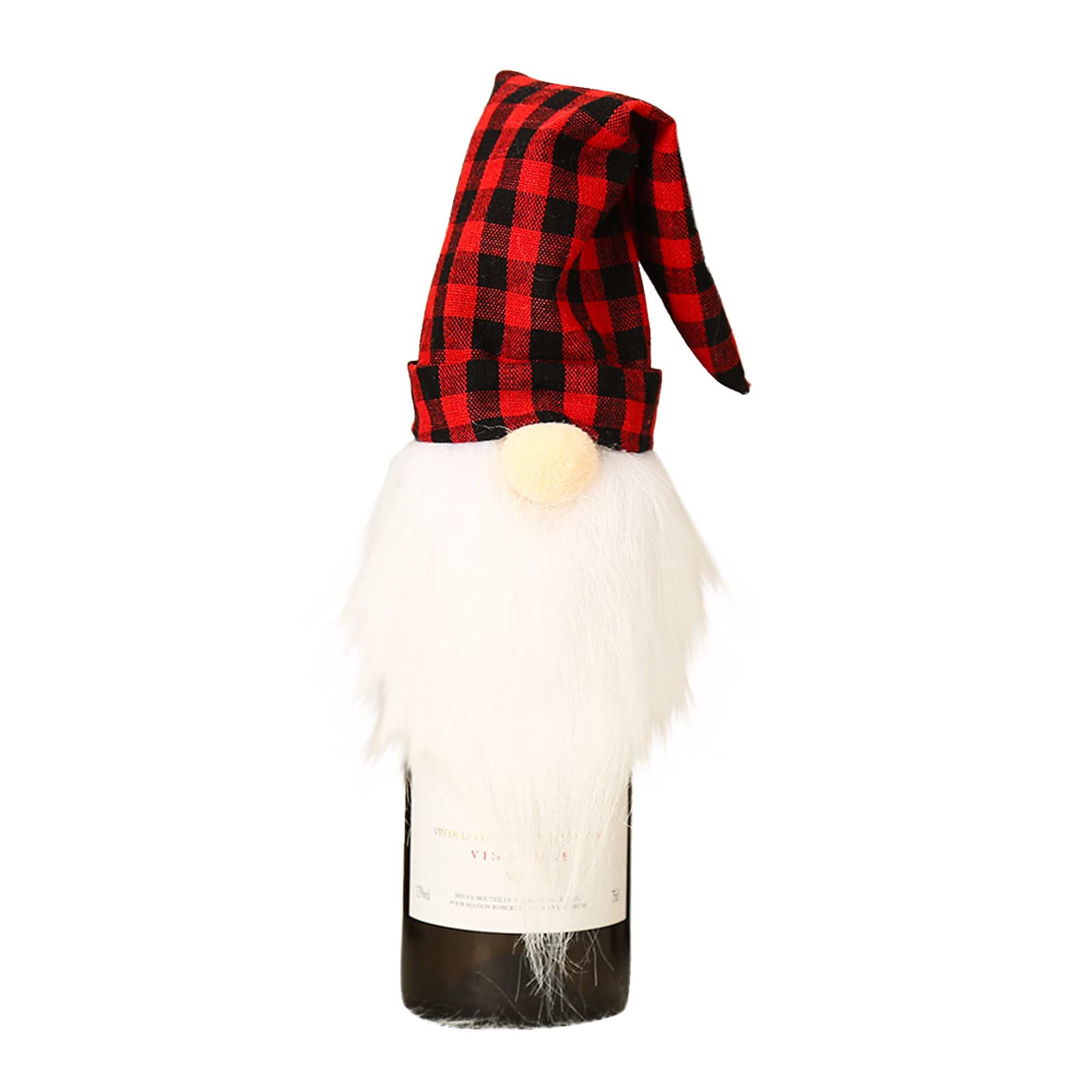 Christmas Decorations for Home - Indoor & Outdoor Rudolph Bottle Cap Lattice Faceless Old Man Beer Bottle Covers - Perfect for Restaurants, Parties, and Holiday Decor