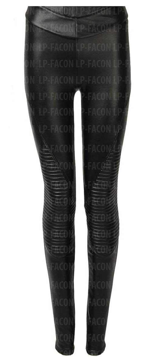 Women's Superhero Stealth Battle Angel Cosplay Costume - Black Leather Vest & Pants Set for Halloween, Comic Con & Cosplay Events