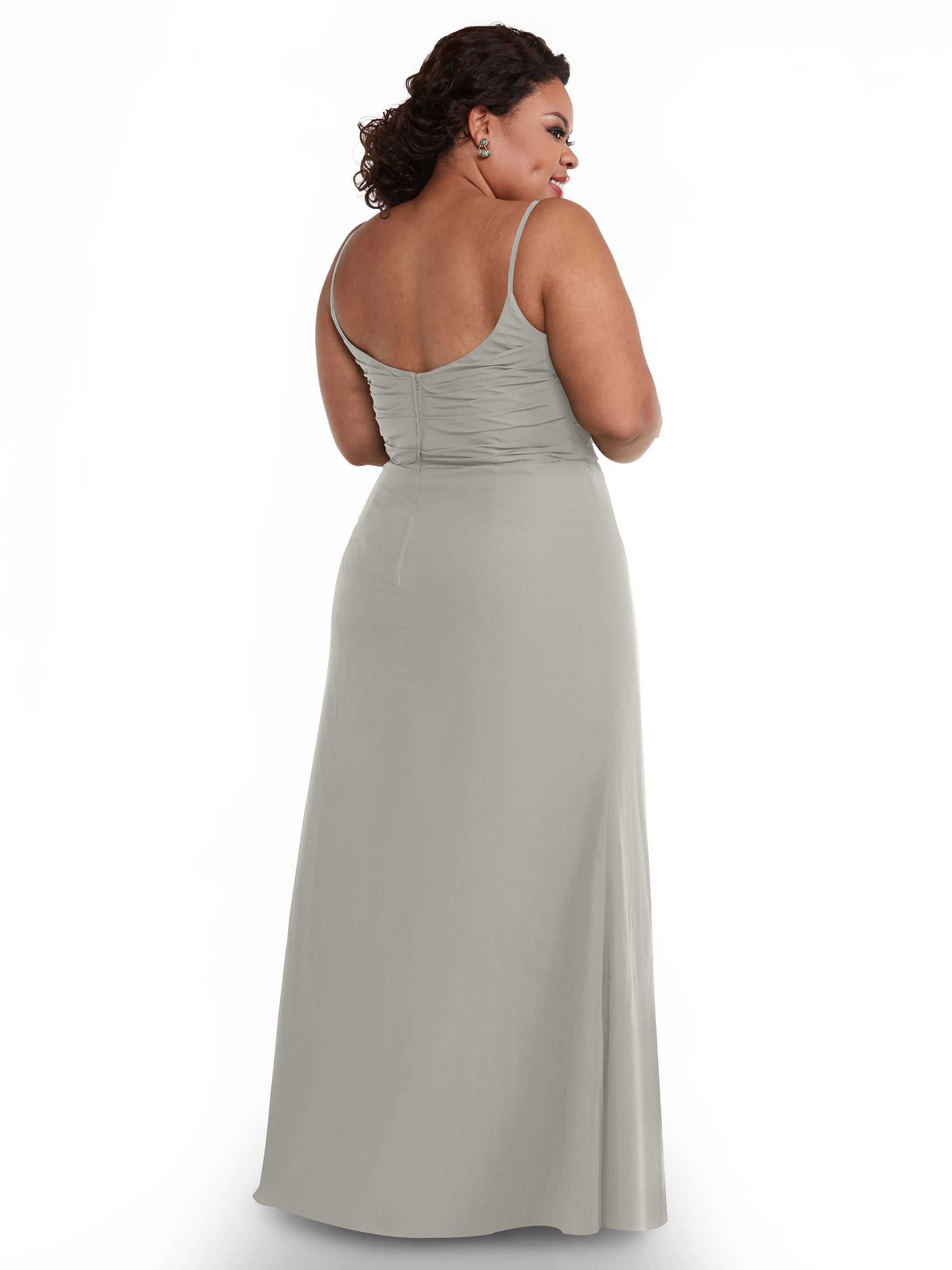 Elegant 80169 Chiffon Sheath Bridesmaid Dress with Pleated Bodice - Perfect for Weddings, Formal Events & Special Occasions