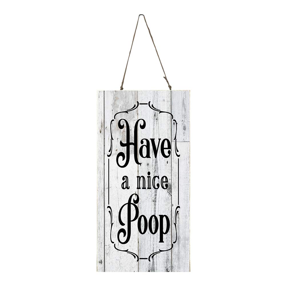 Funny Bathroom Wall Sign - 'Have a Nice Poop' Humor Decor | Perfect for Toilet, Restroom & Bathroom Decorations | Great Gift Idea for Housewarming or Friends